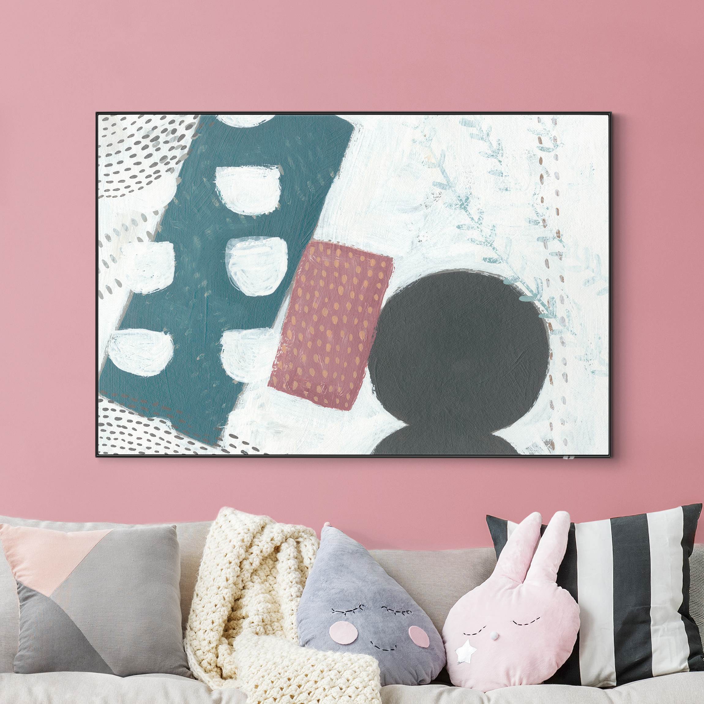 Wechselbild Karneval der Formen in Petrol I