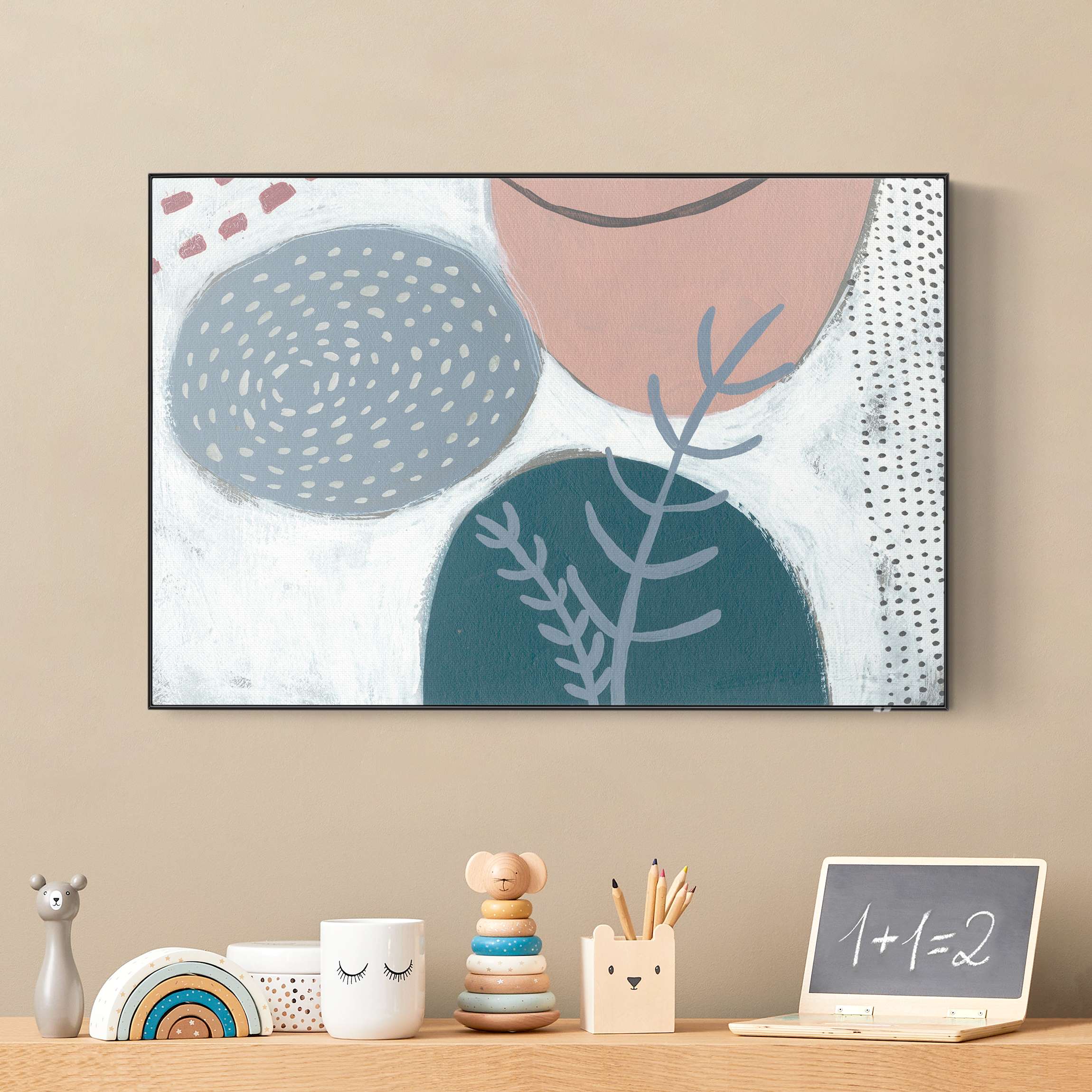 Akustik-Wechselbild Karneval der Formen in Petrol II