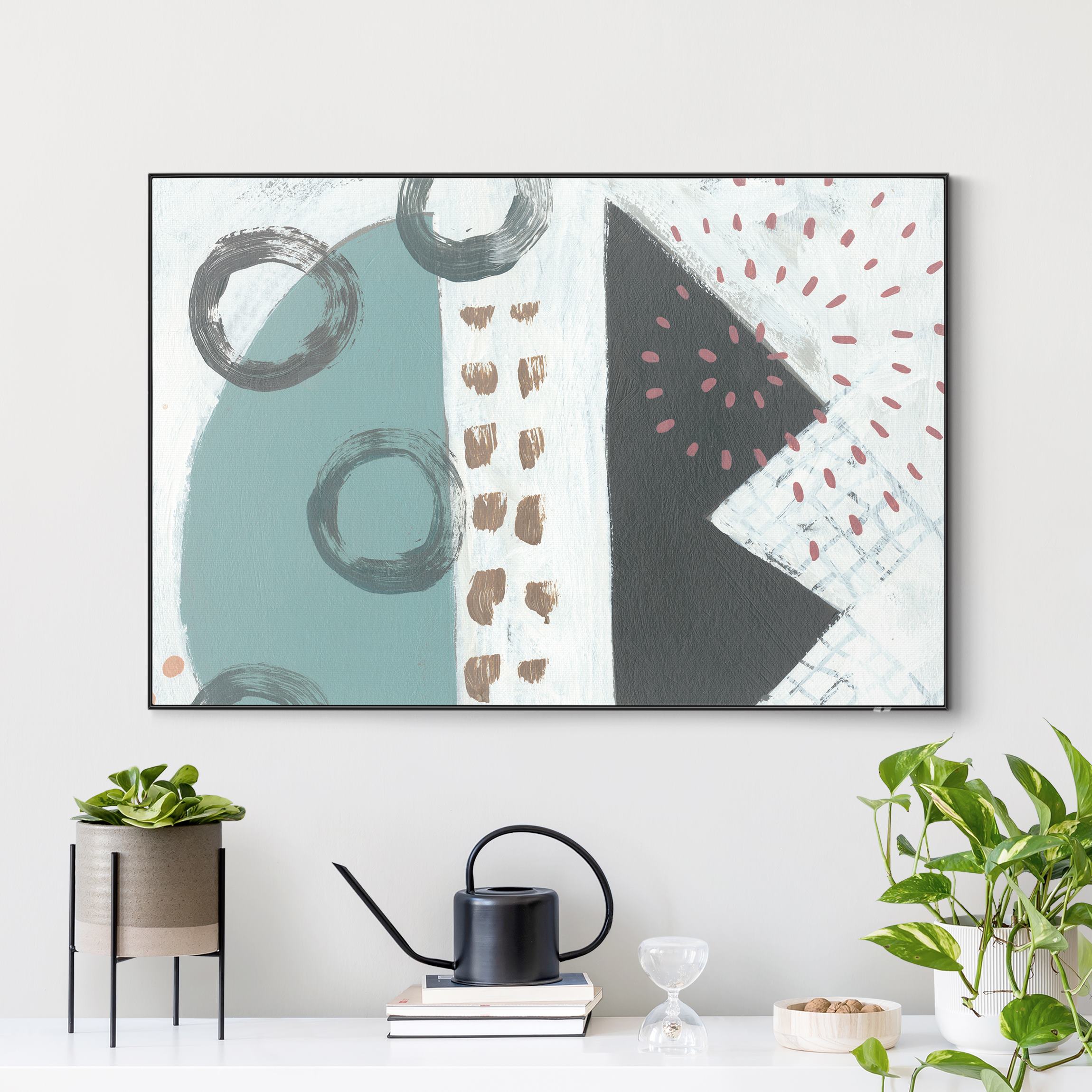 Wechselbild Karneval der Formen in Petrol III