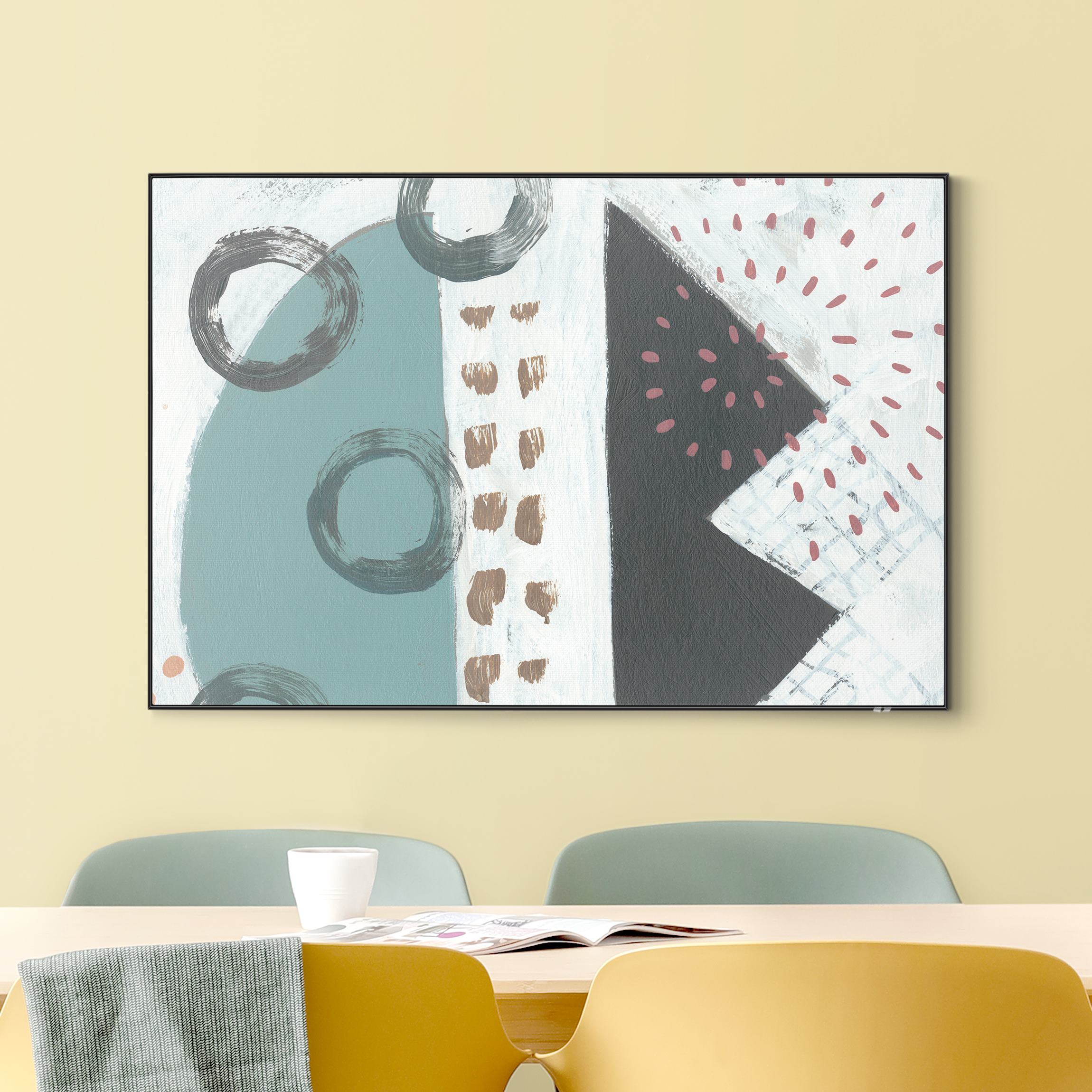 Wechselbild Karneval der Formen in Petrol III