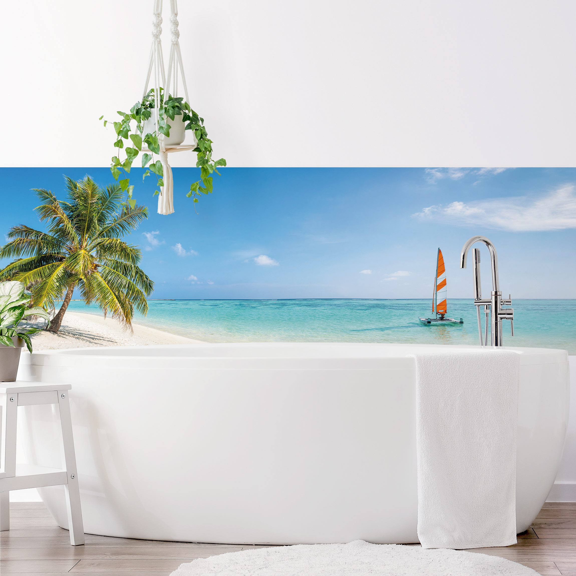 Wandverkleidung Bad Katamaran auf dem Indischen Ozean