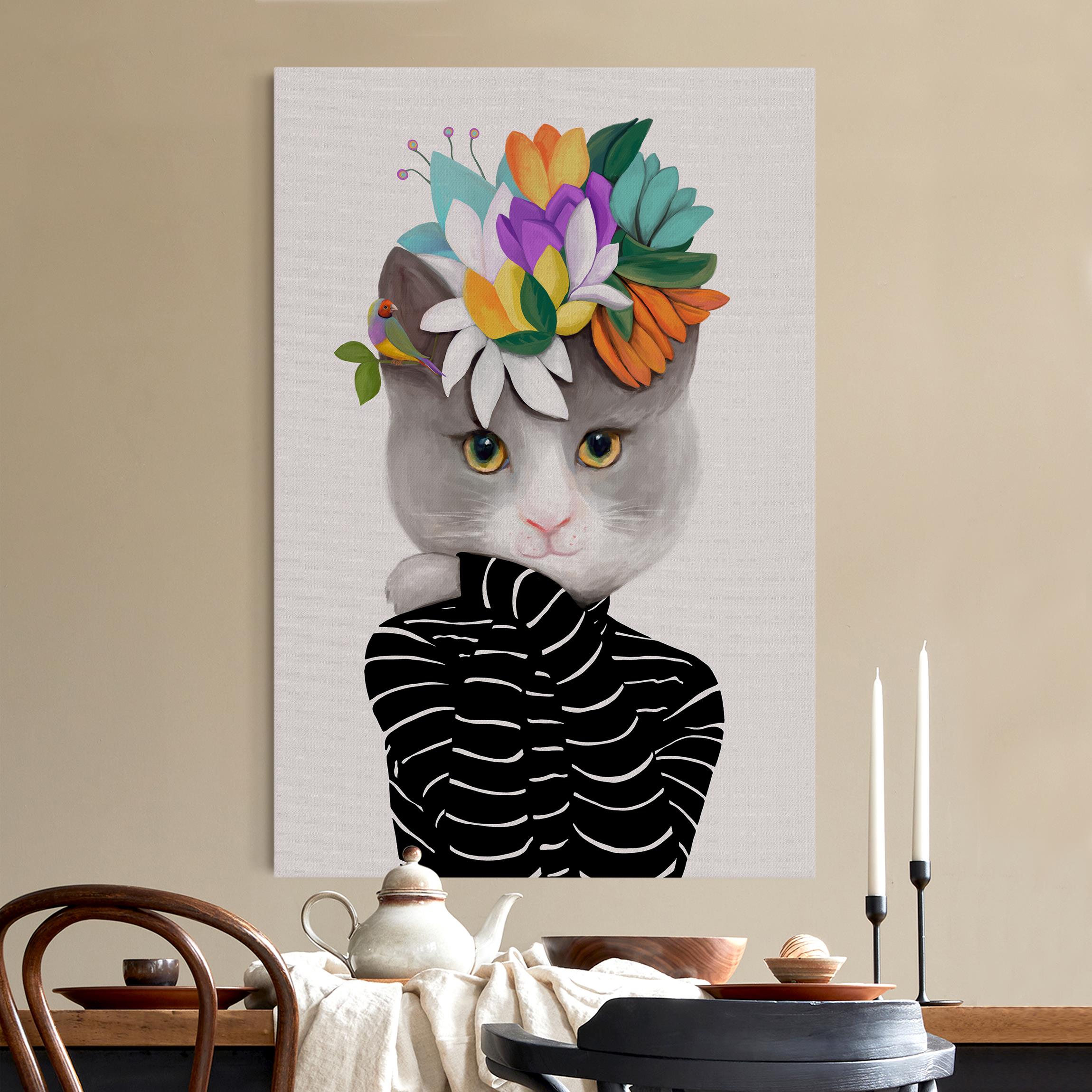 Akustikbild Katze in Rollkragenpullover