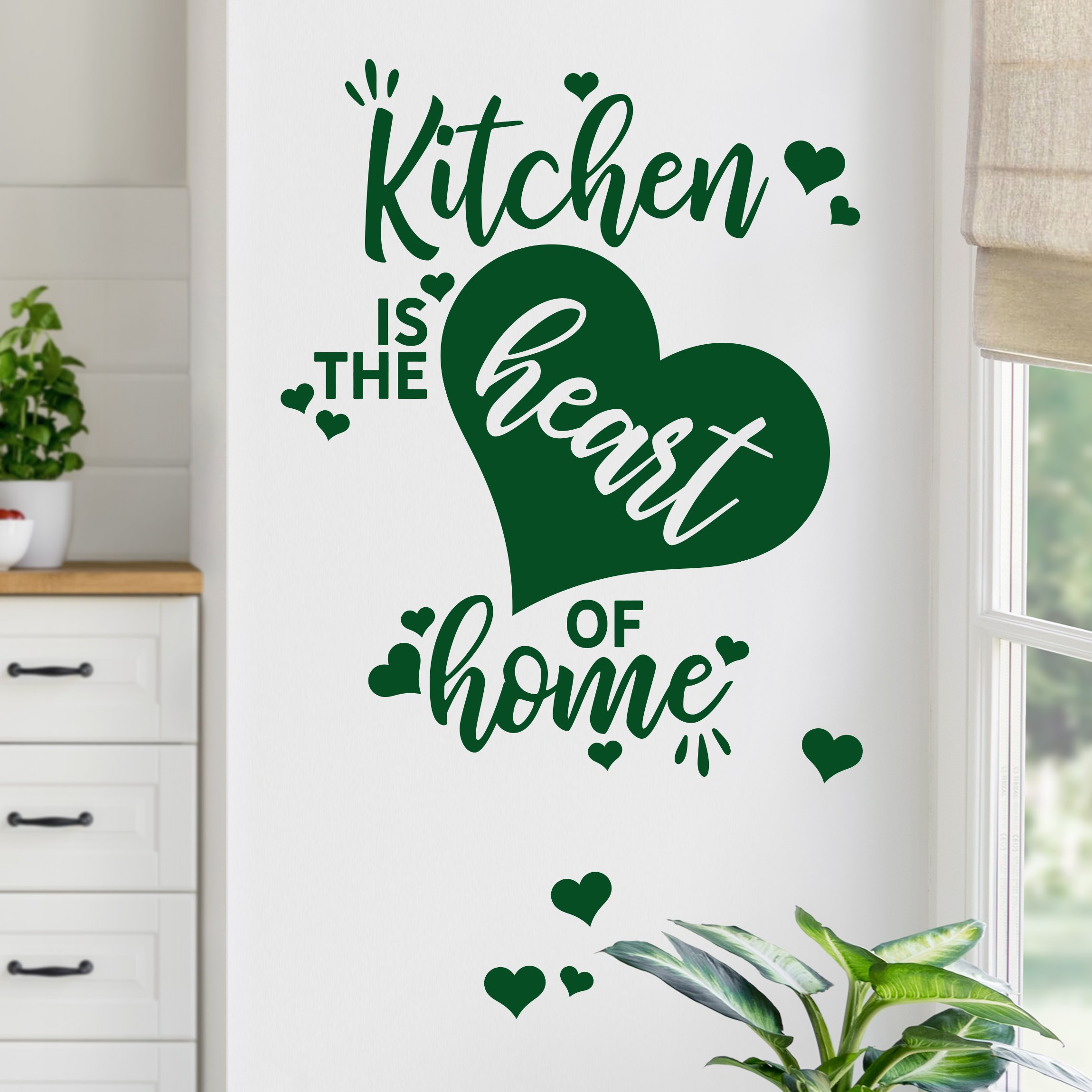 Wandtattoo Kitchen is the heart of home