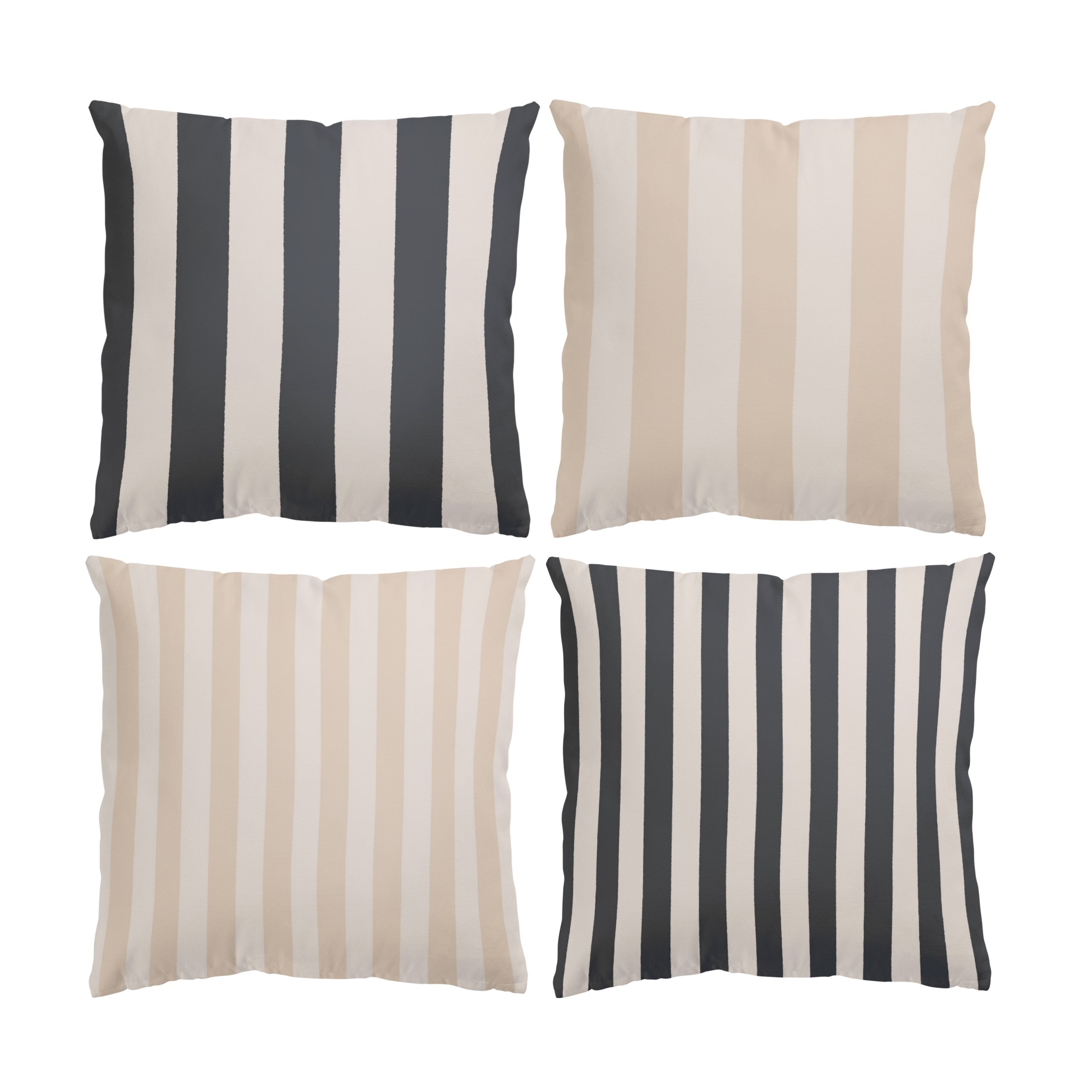 Dekokissen 4er Set Klassische Streifen Set III