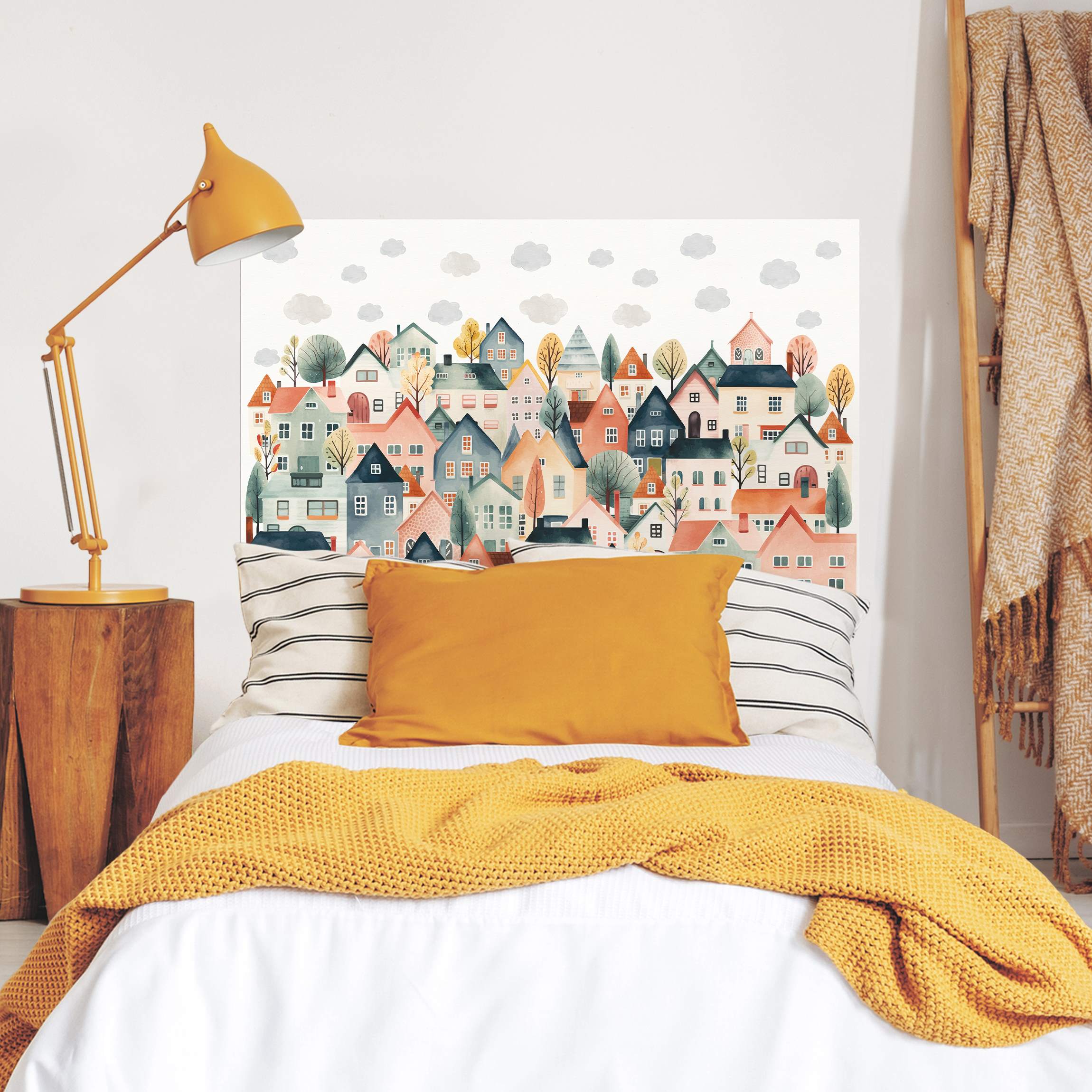 Kopfteil Bett Kleine Skandi Stadt