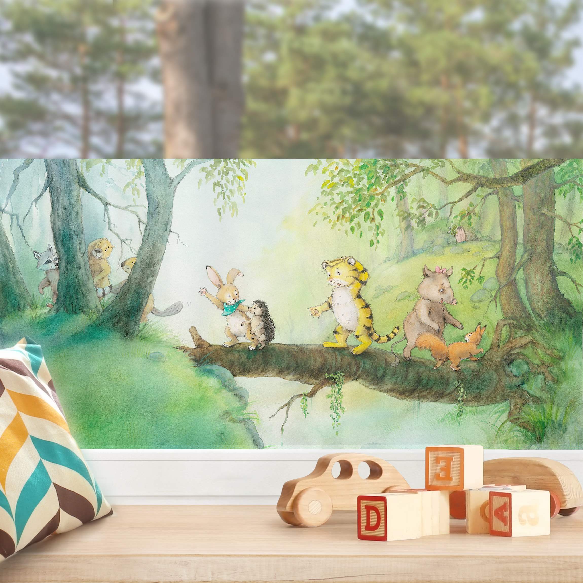 Fensterfolie Kleiner Tiger - Baumbrücke