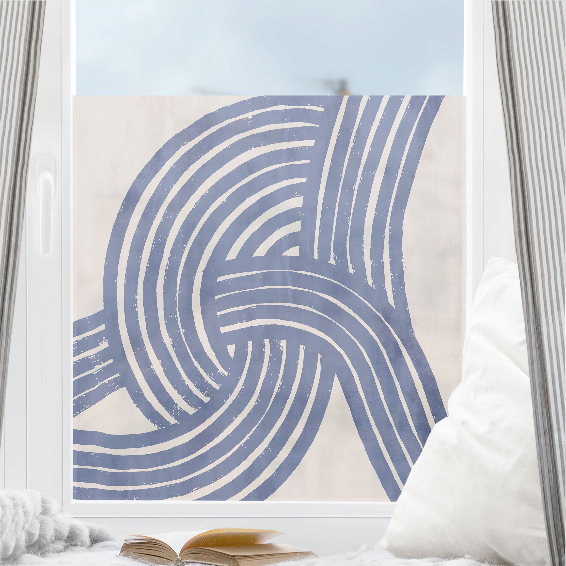 Fensterfolie Knoten blau