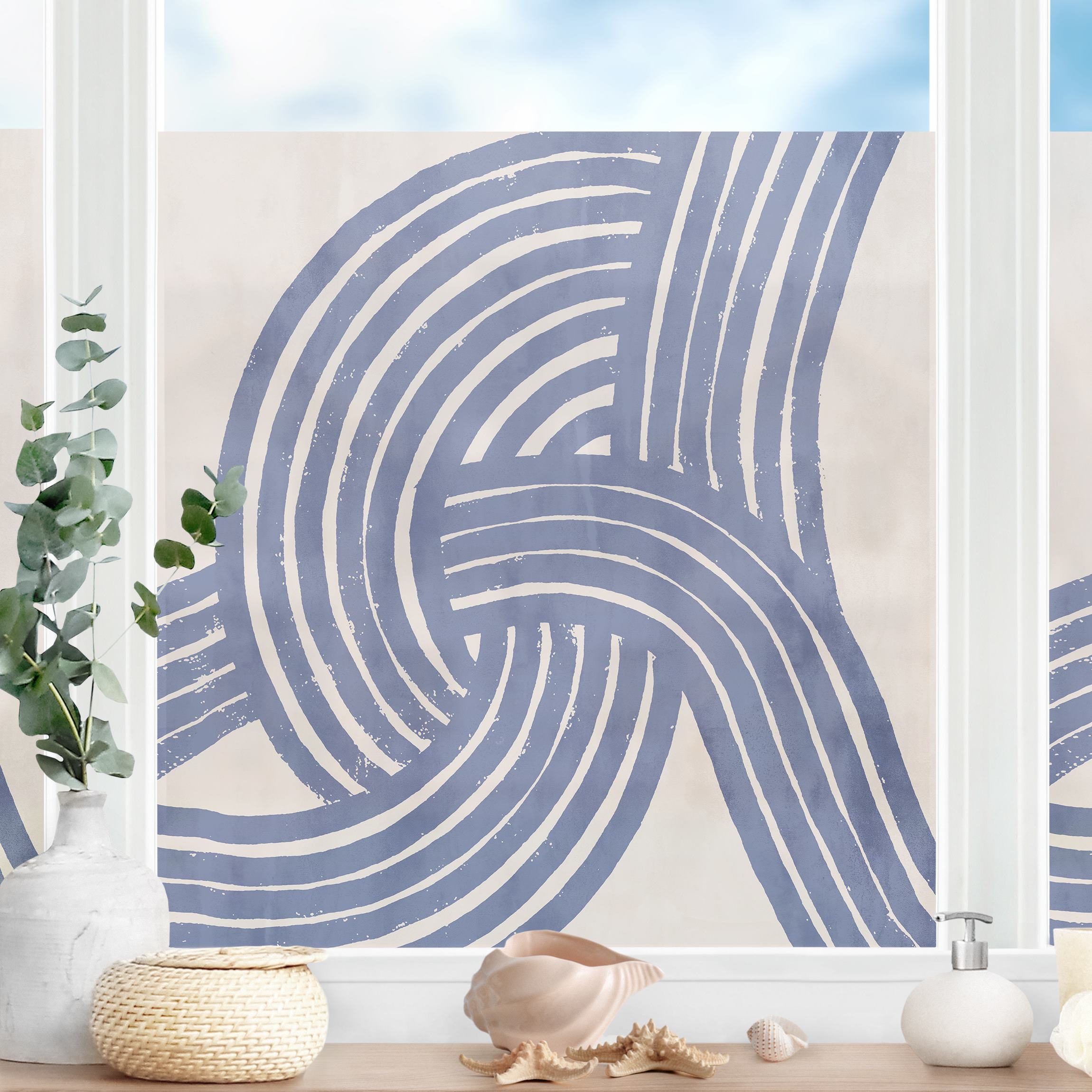 Fensterfolie Knoten blau