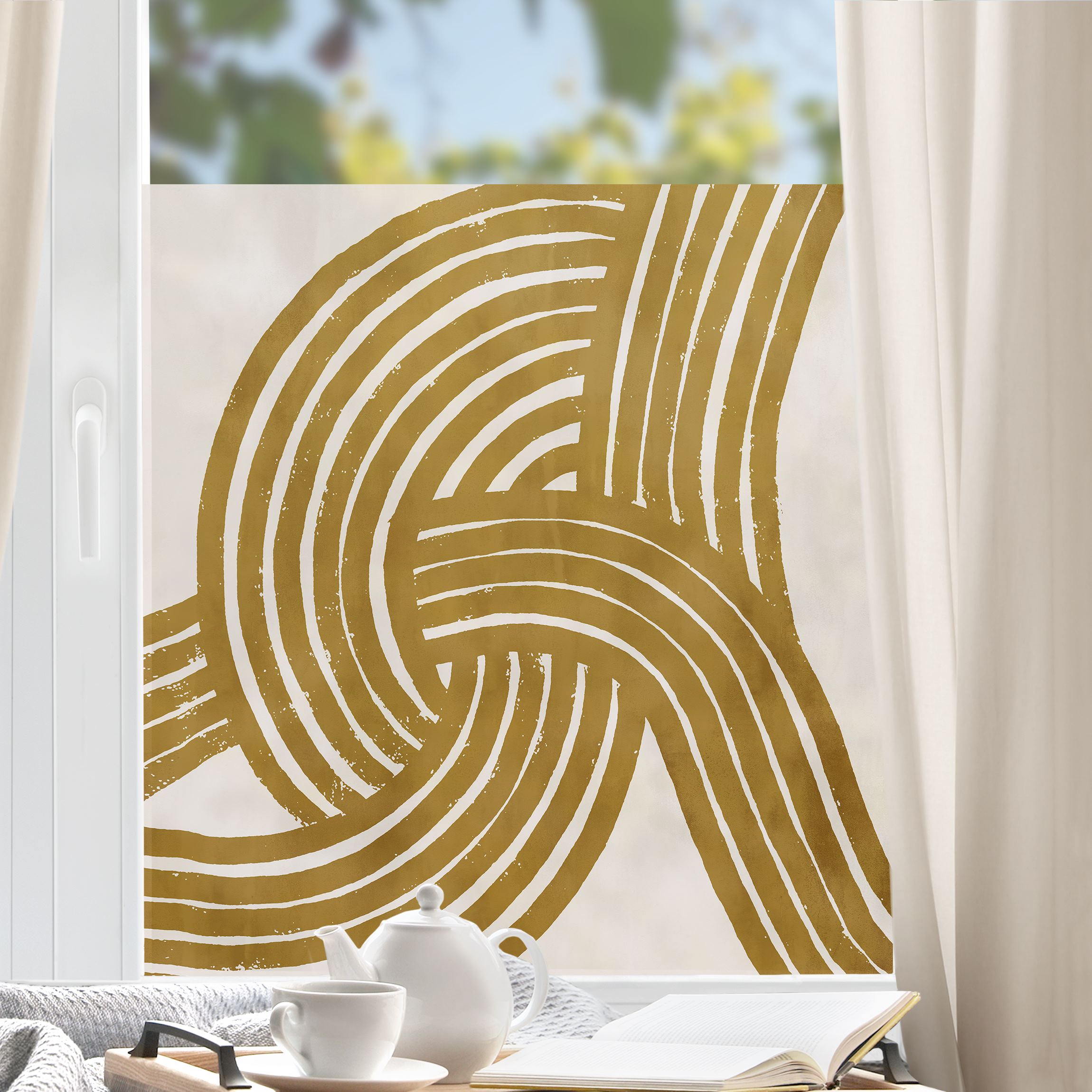 Fensterfolie Knoten braun