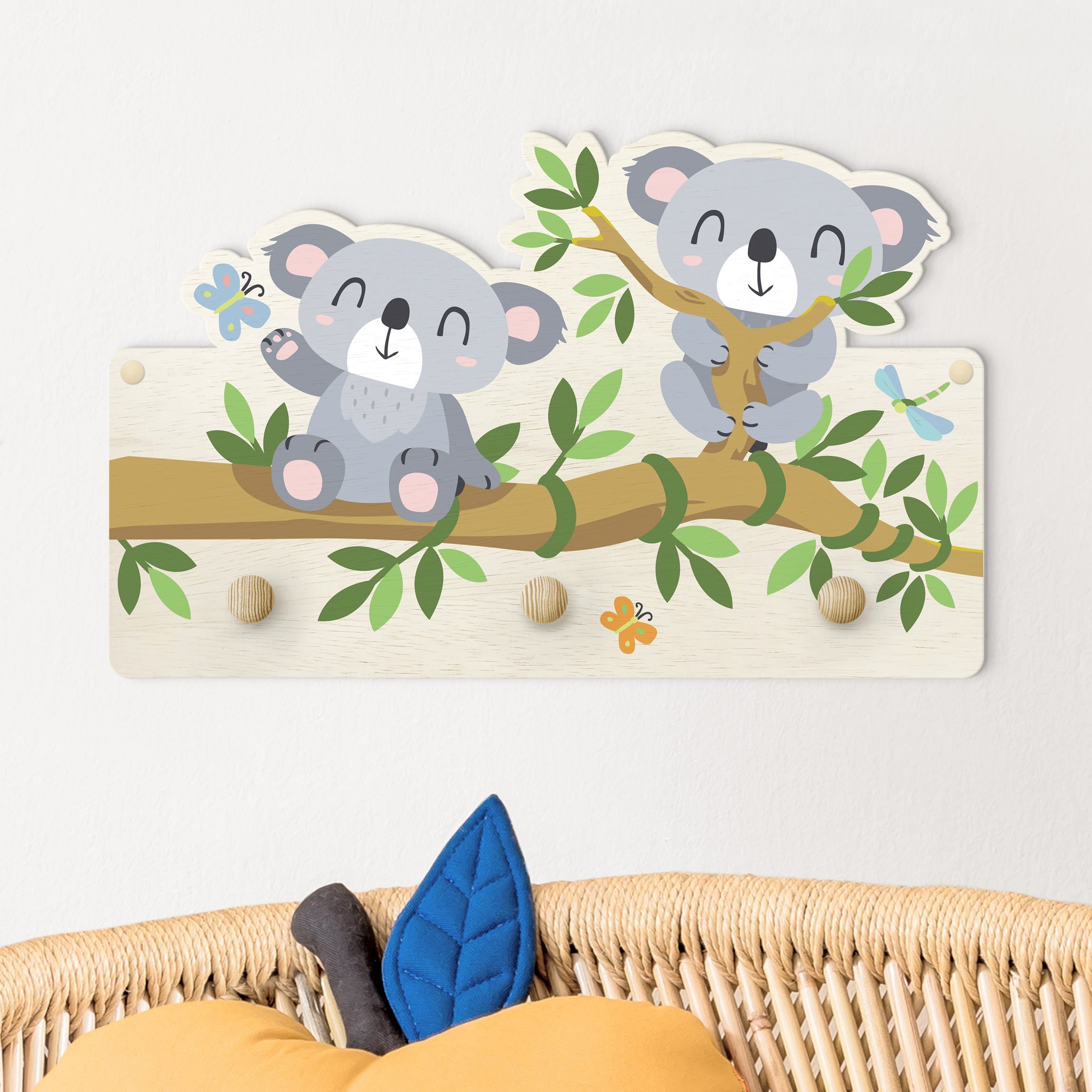 Kindergarderobe Holz Koala Set