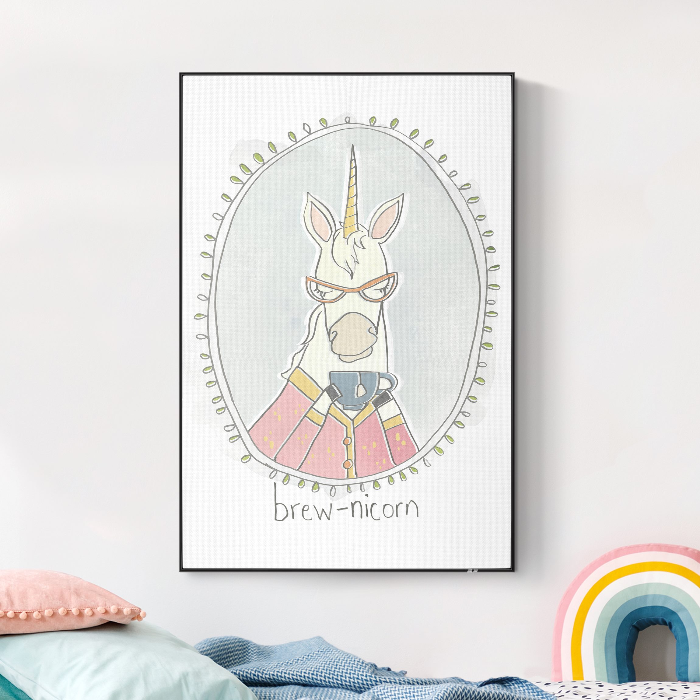 Akustik-Wechselbild Koffeinhaltiges Einhorn