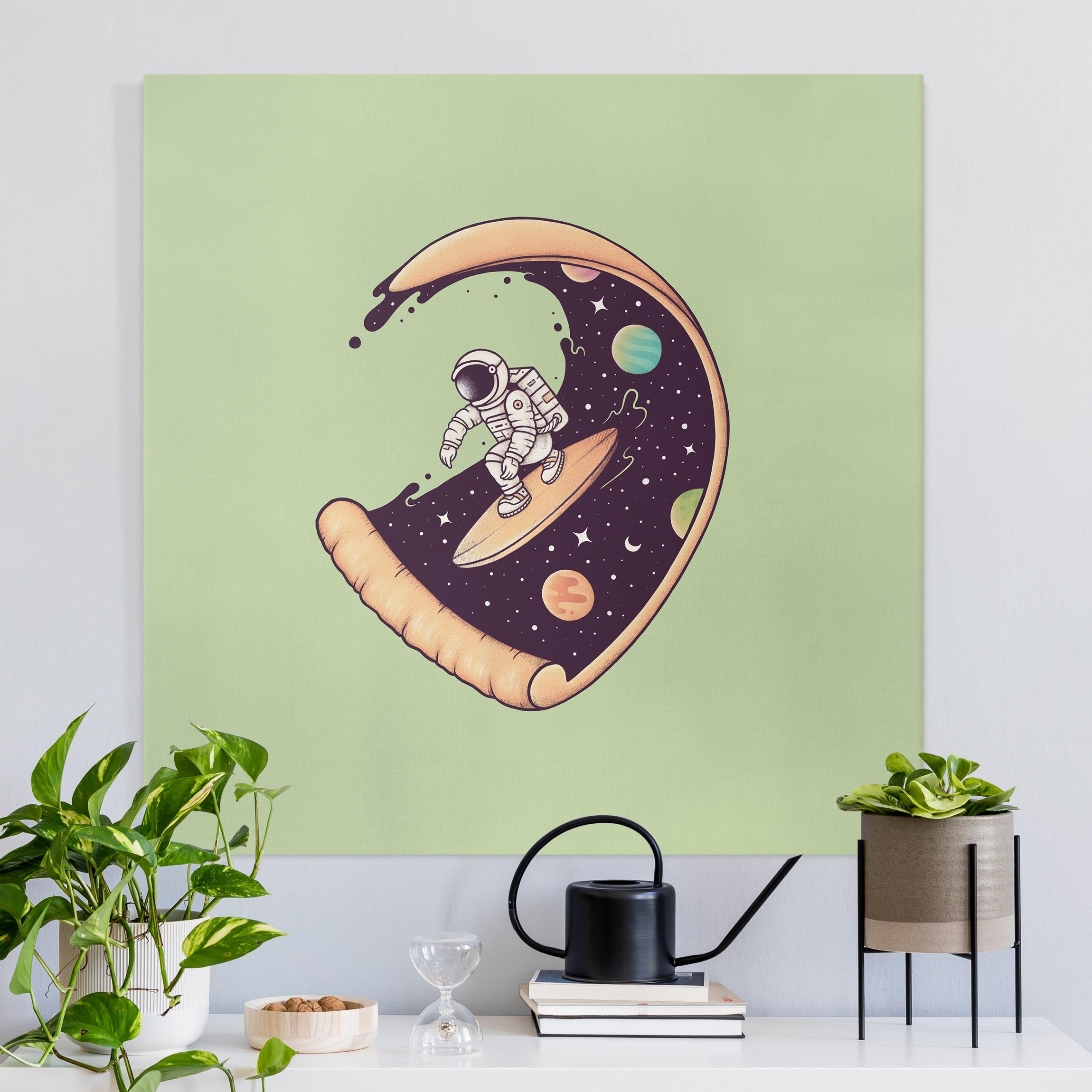 Leinwandbild Kosmische Pizza