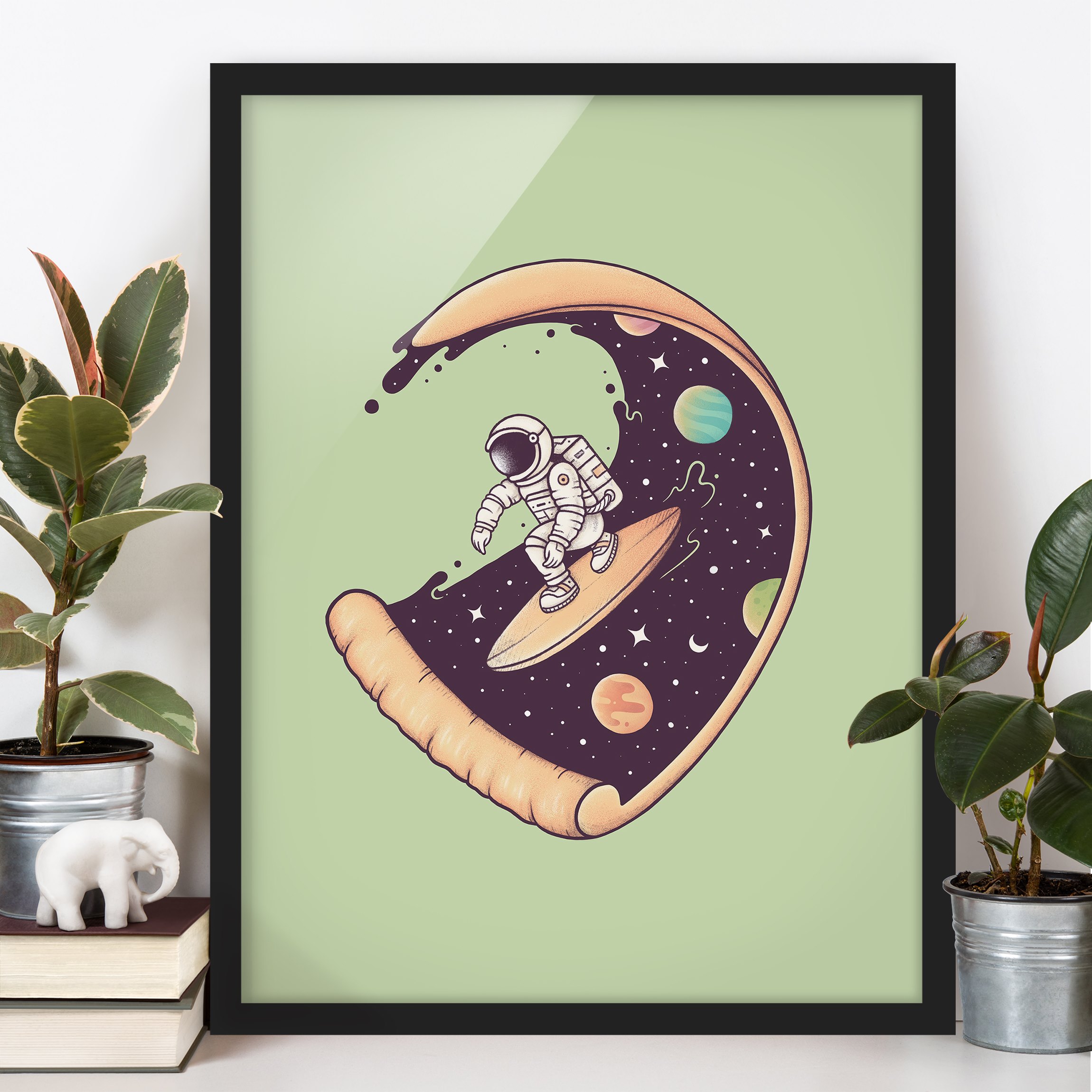 Bild mit Rahmen Kosmische Pizza