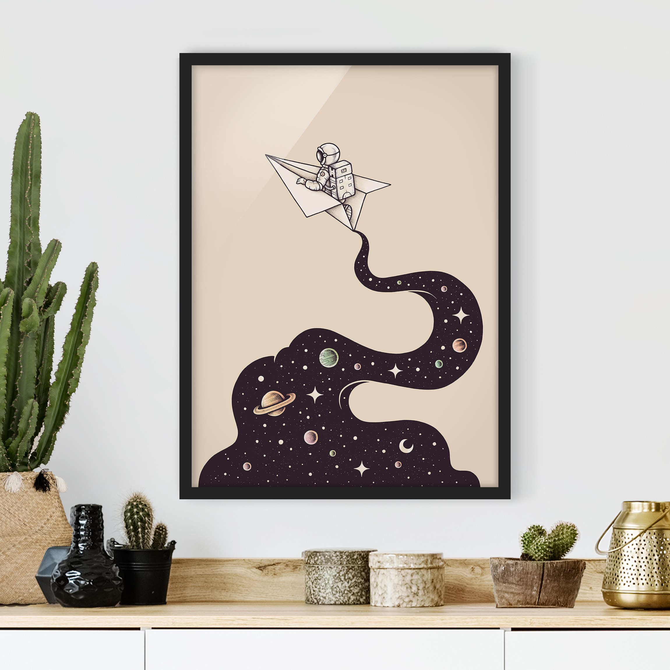 Bild mit Rahmen Kosmische Reise