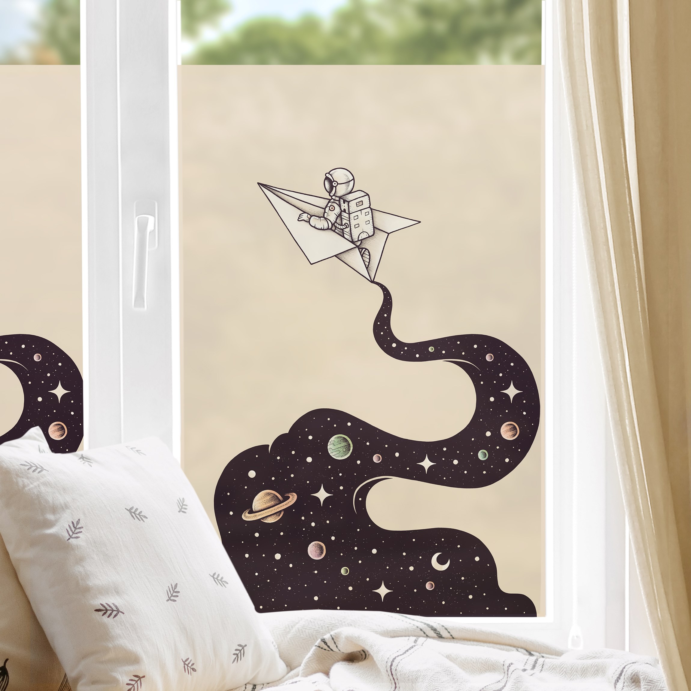 Fensterfolie Kosmische Reise