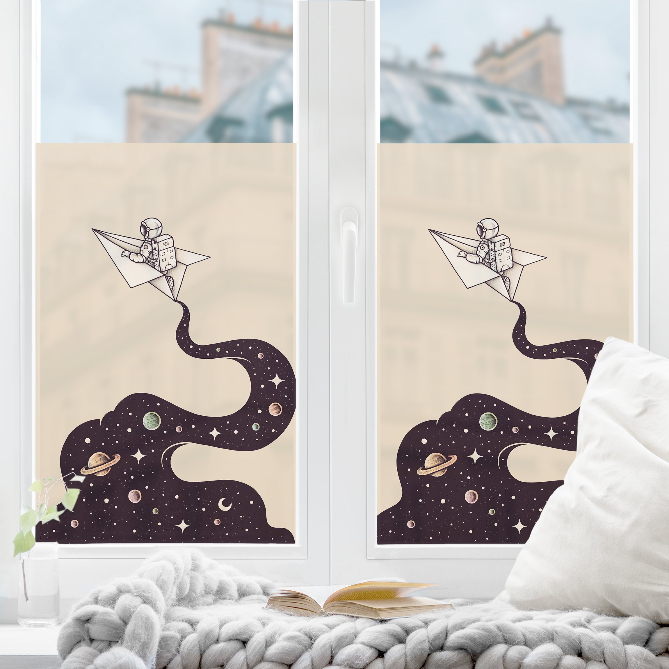 Fensterfolie Kosmische Reise