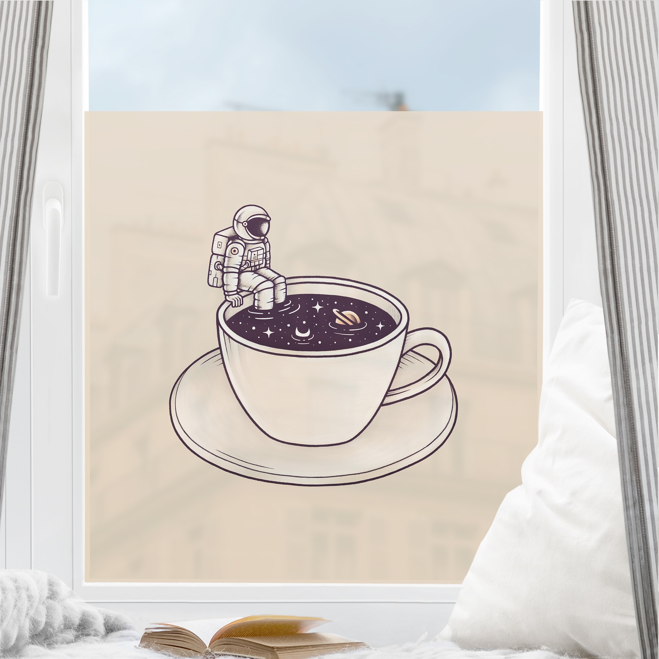 Fensterfolie Kosmischer Kaffee
