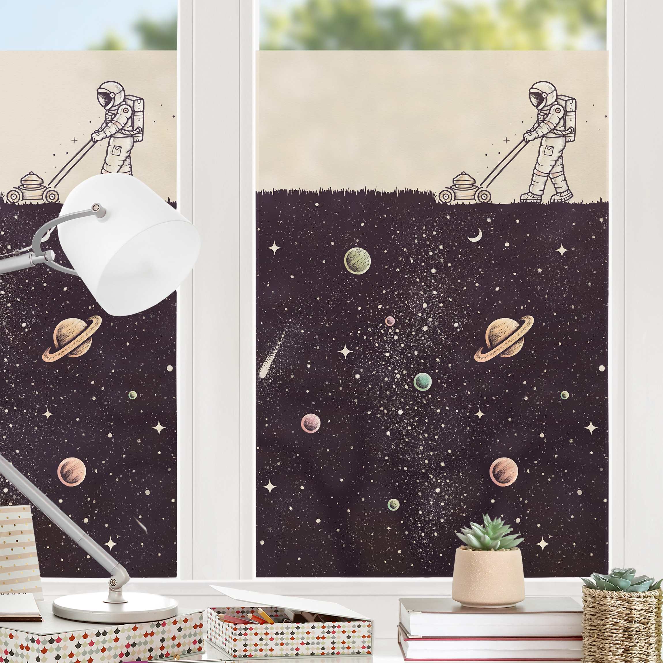 Fensterfolie Kosmischer Rasen