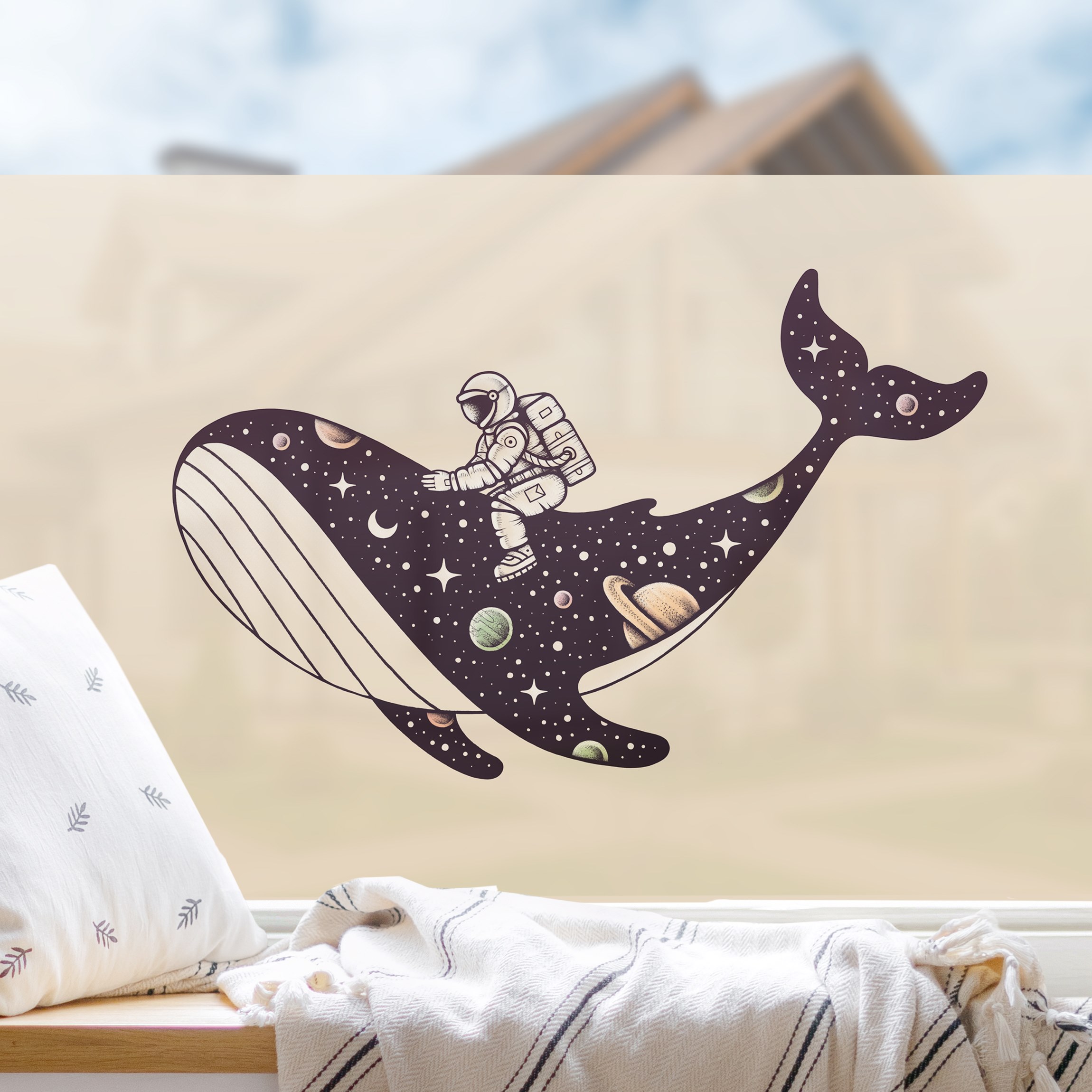 Fensterfolie Kosmischer Ritt