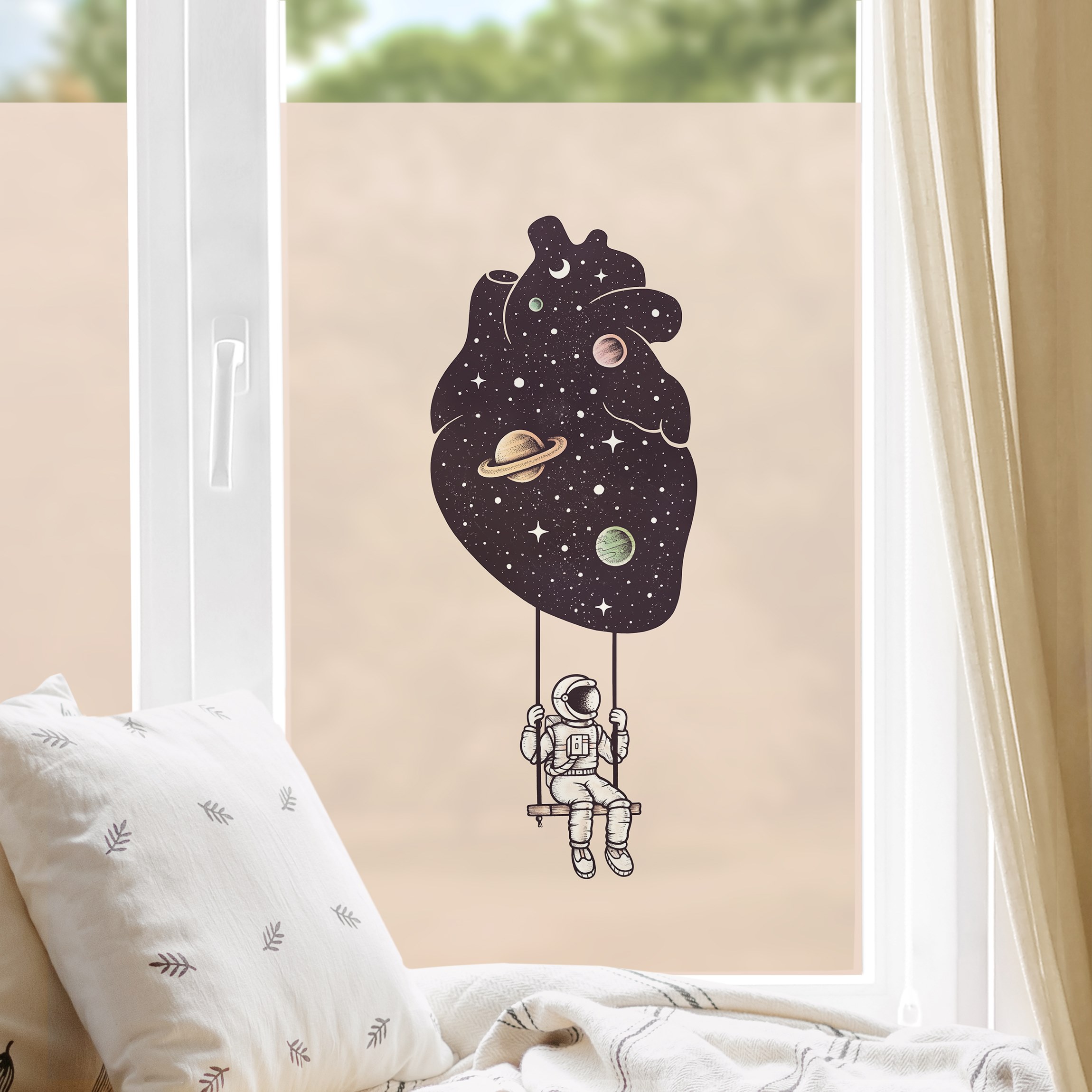 Fensterfolie Kosmisches Herz
