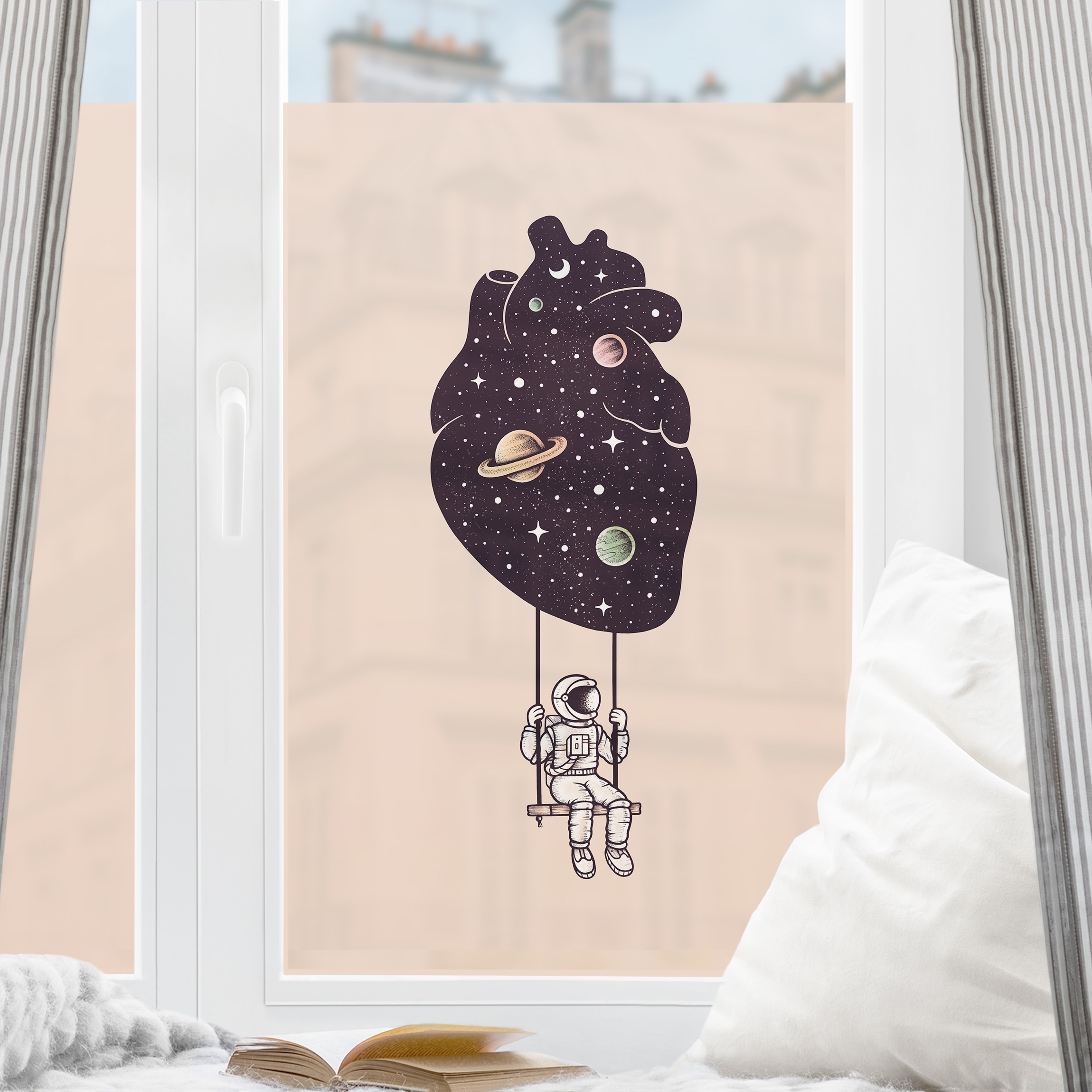 Fensterfolie Kosmisches Herz