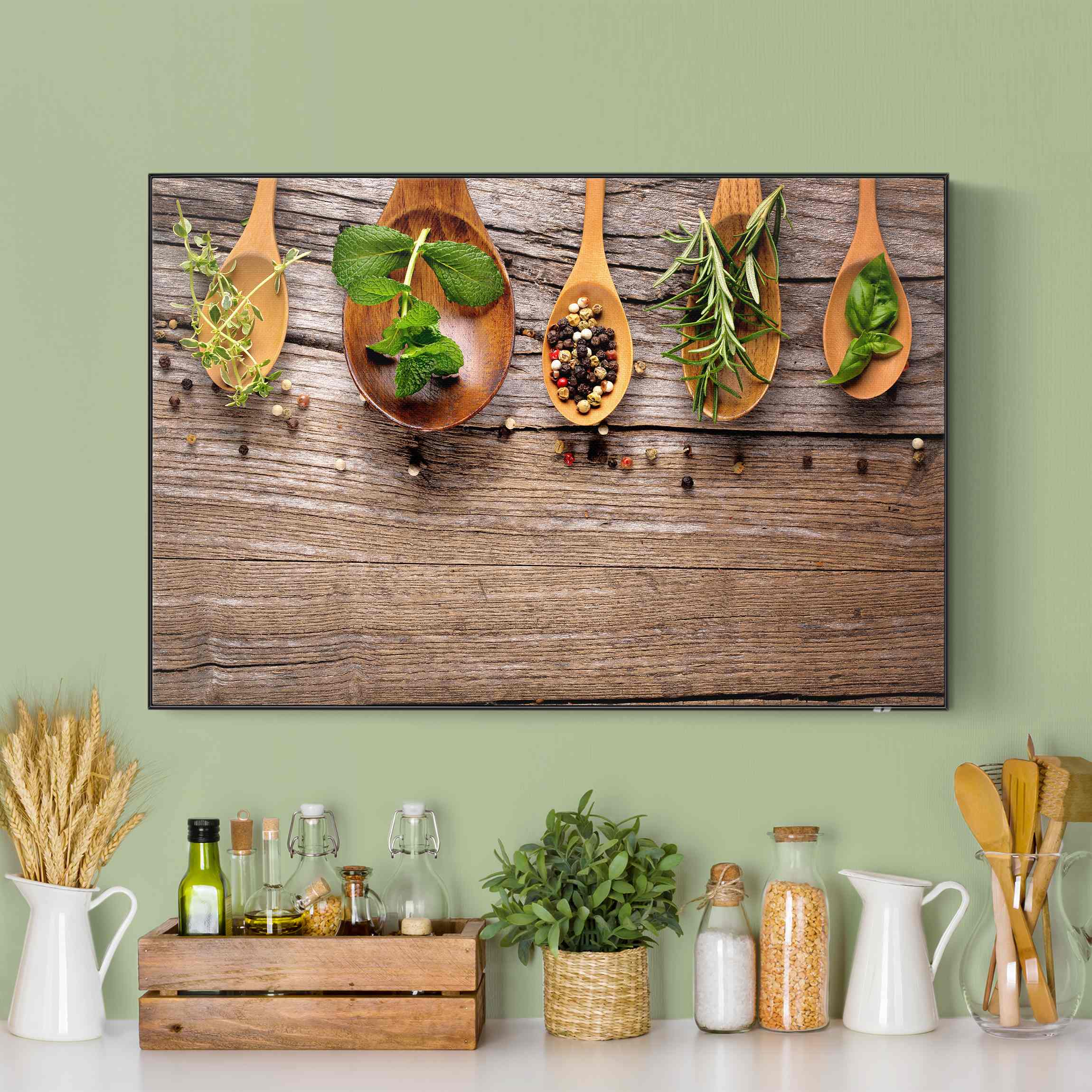 Akustik-Wechselbild Kräuter und Gewürze