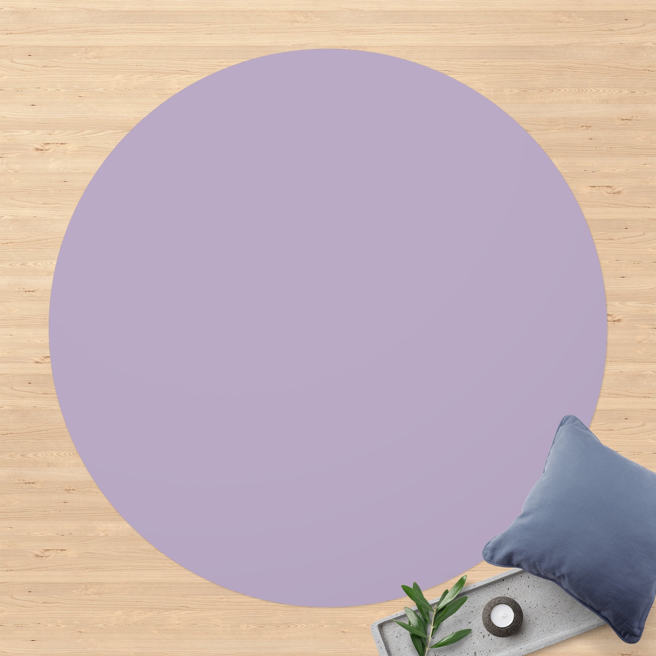 Runder Vinyl-Teppich Lavendel