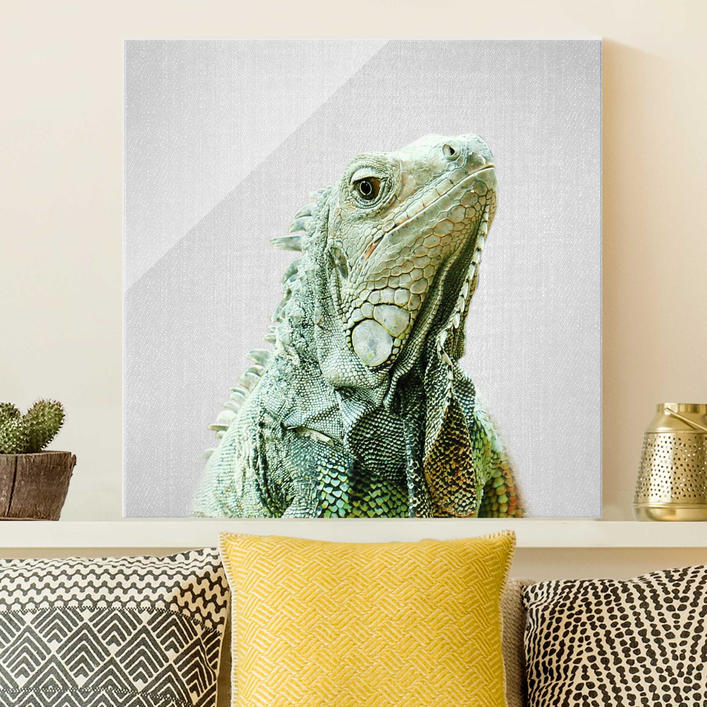 Glasbild Leguan Louis
