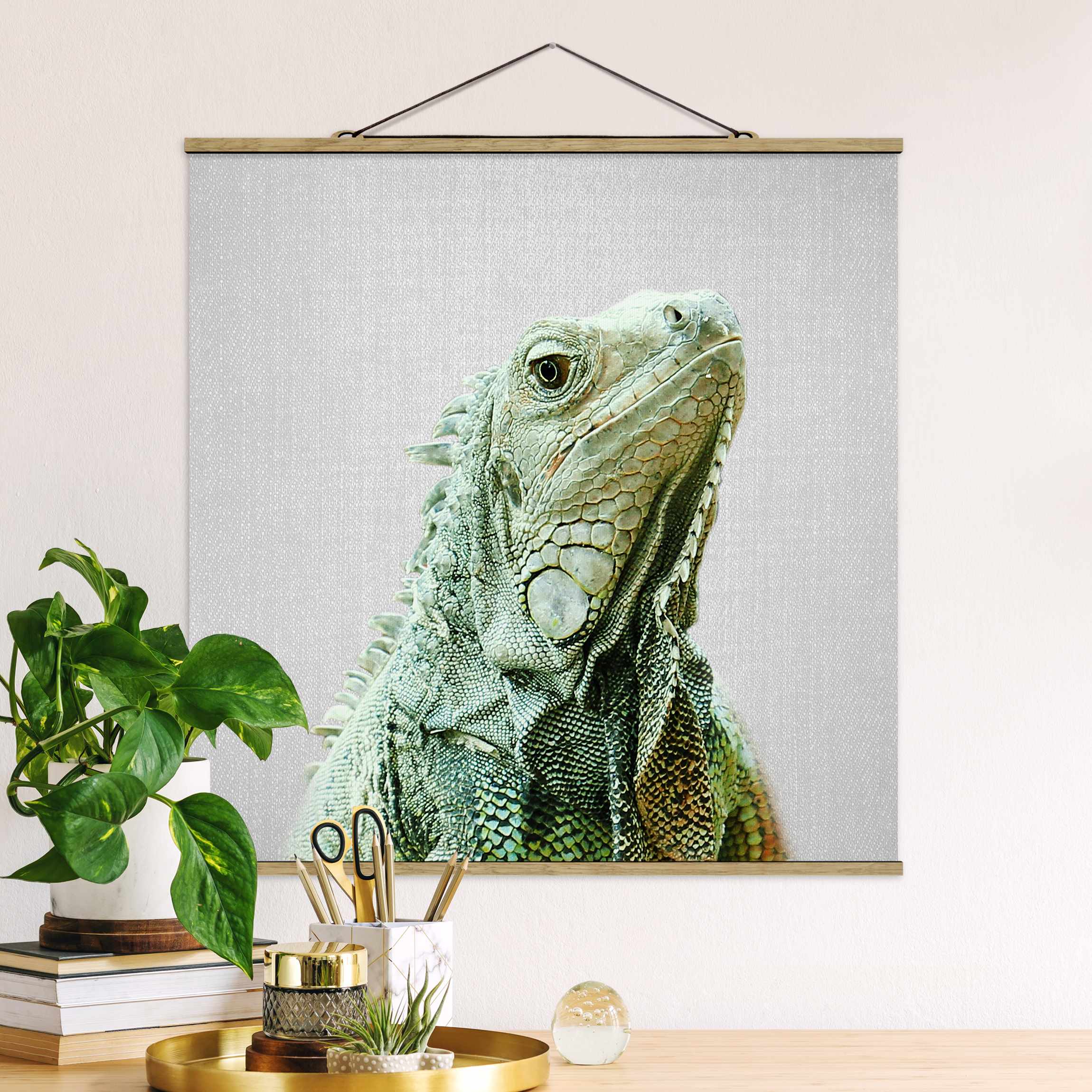 Stoffbild Leguan Louis