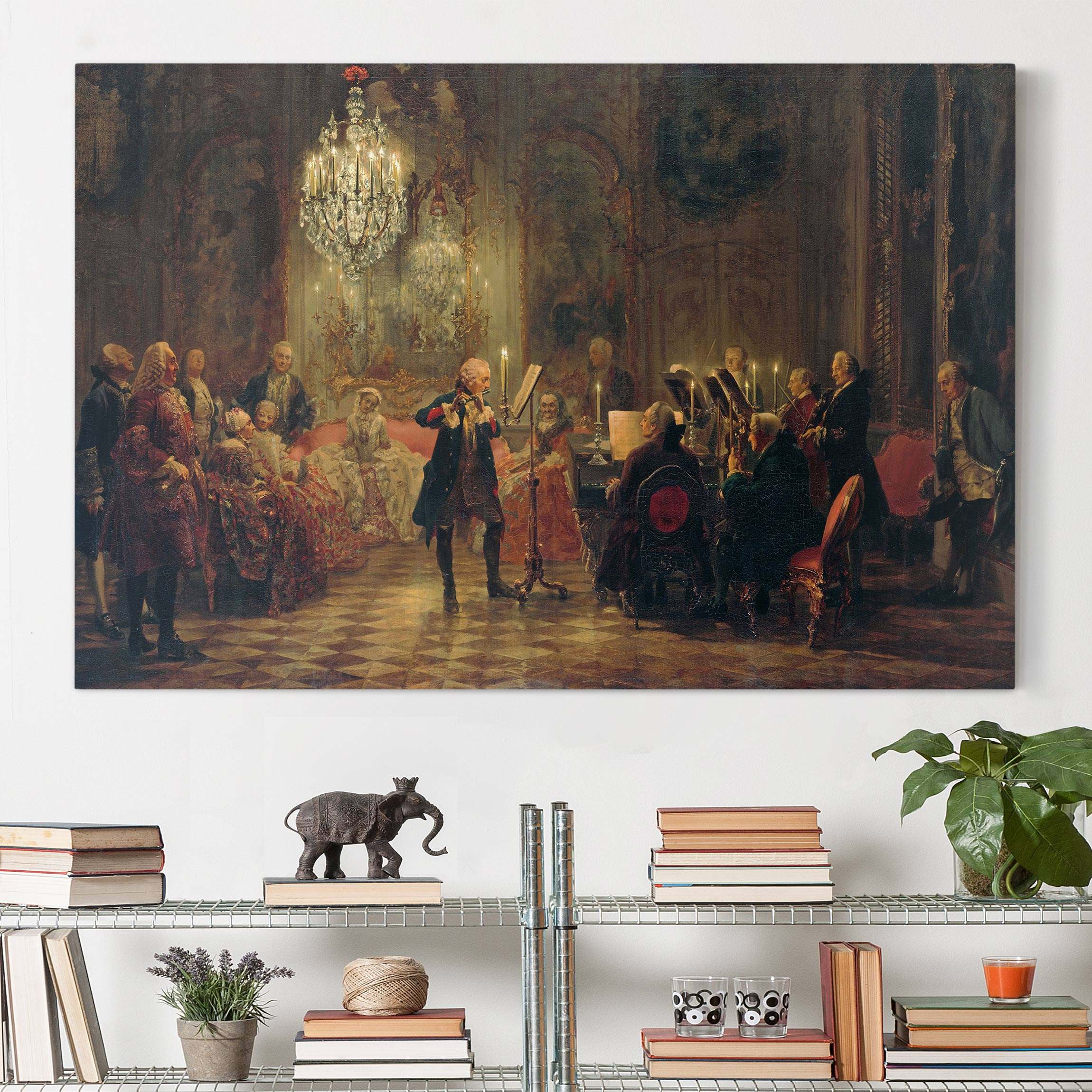 Leinwandbild - Querformat Adolph von Menzel - Flötenkonzert