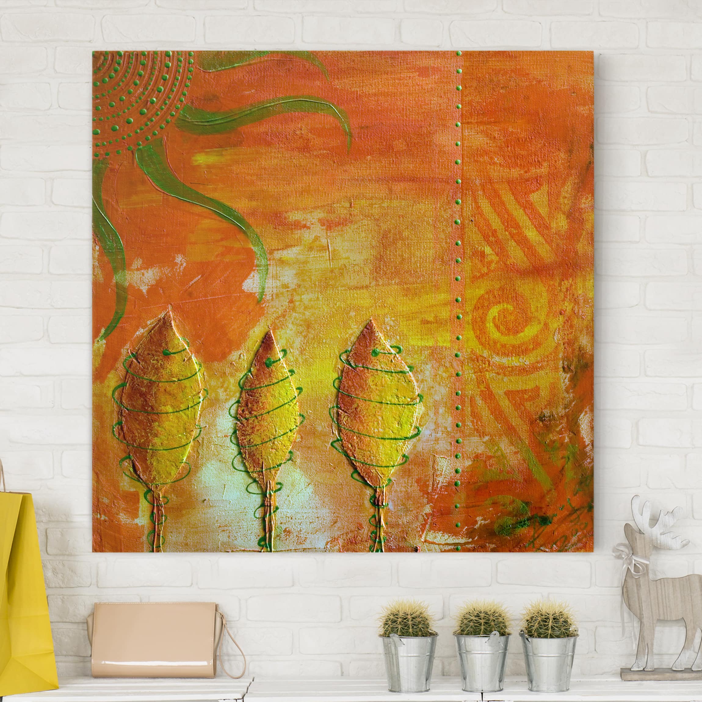 Leinwandbild - Quadrat African Happiness