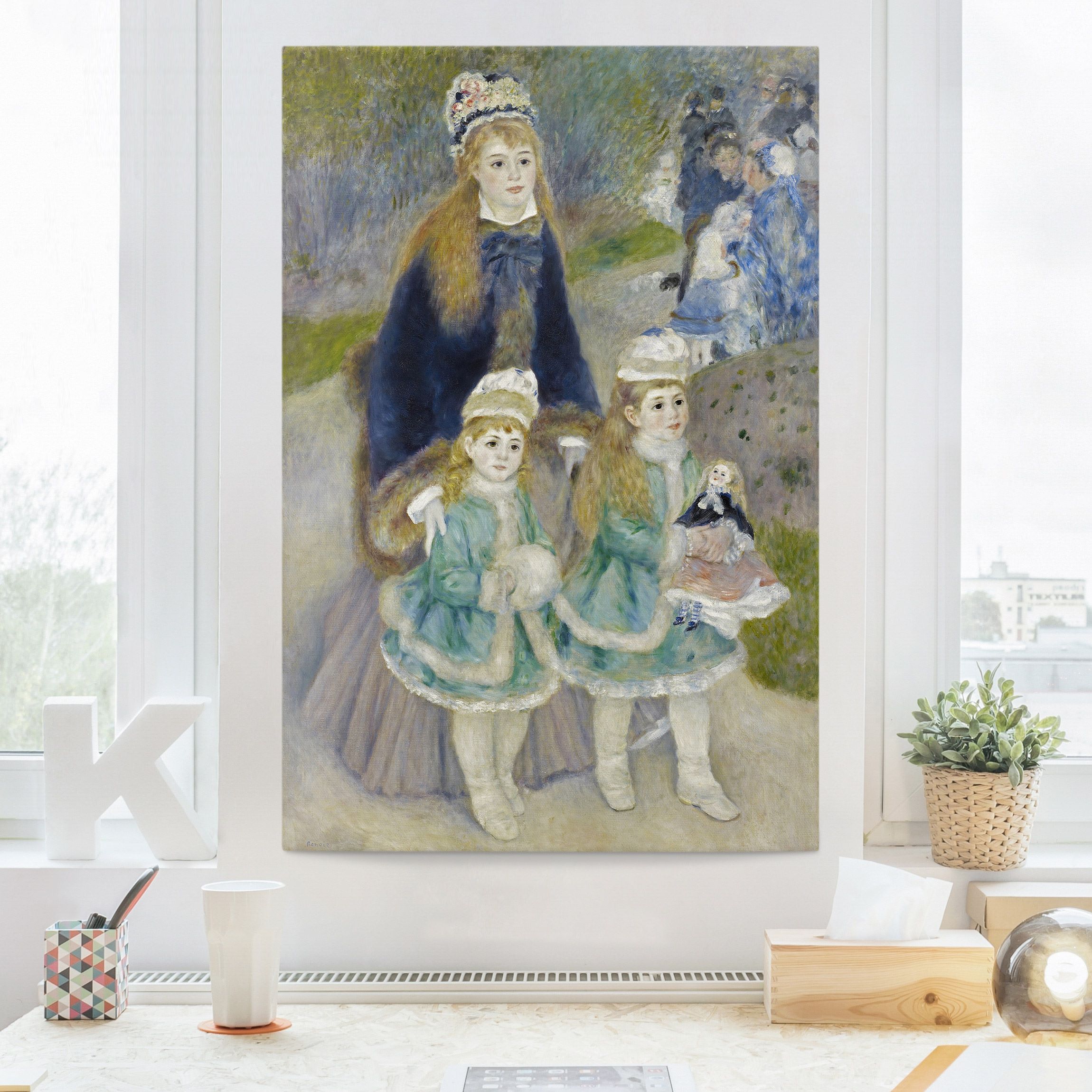 Leinwandbild Kunstdruck Auguste Renoir - Mutter und Kinder