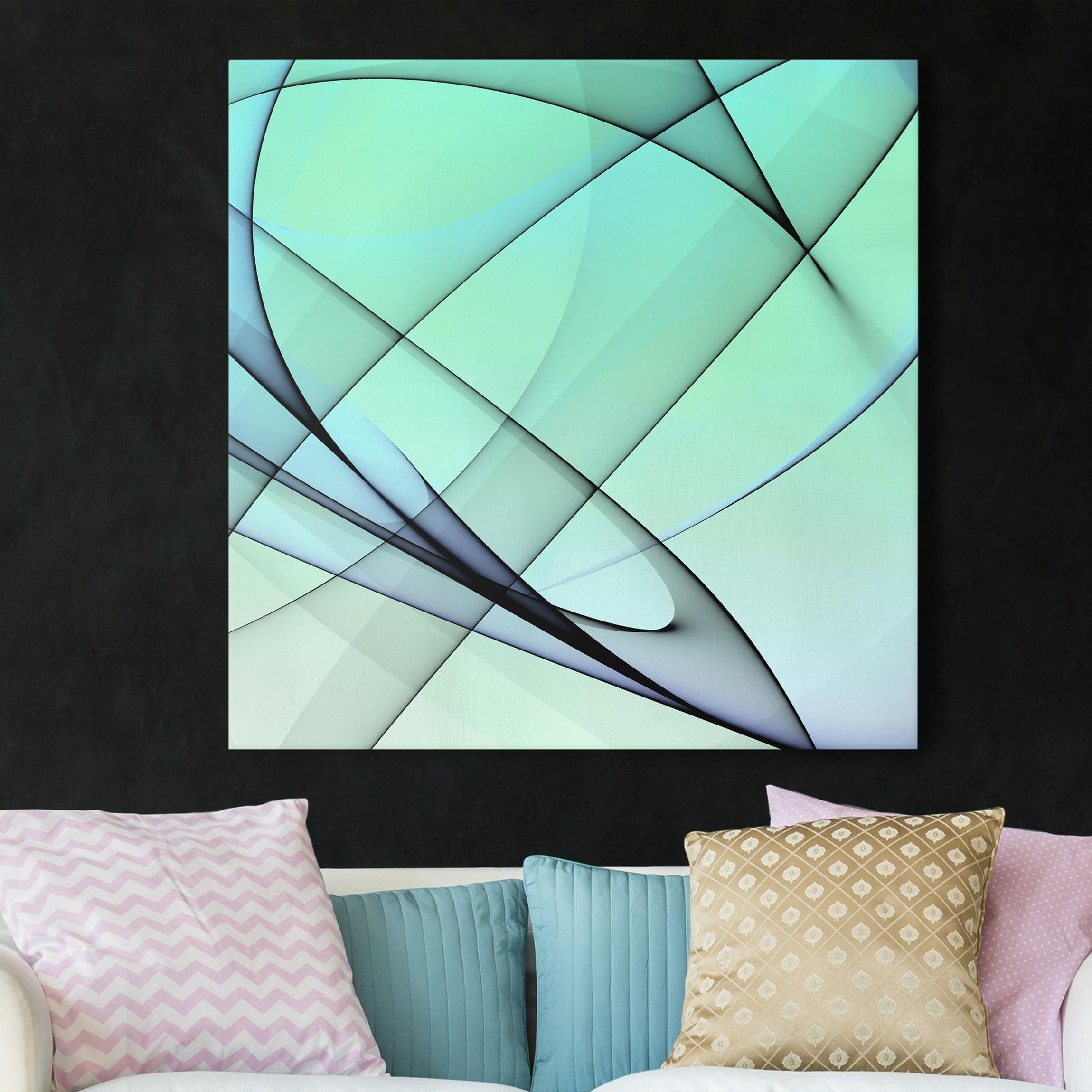 Leinwandbild - Quadrat Autumn Shapes