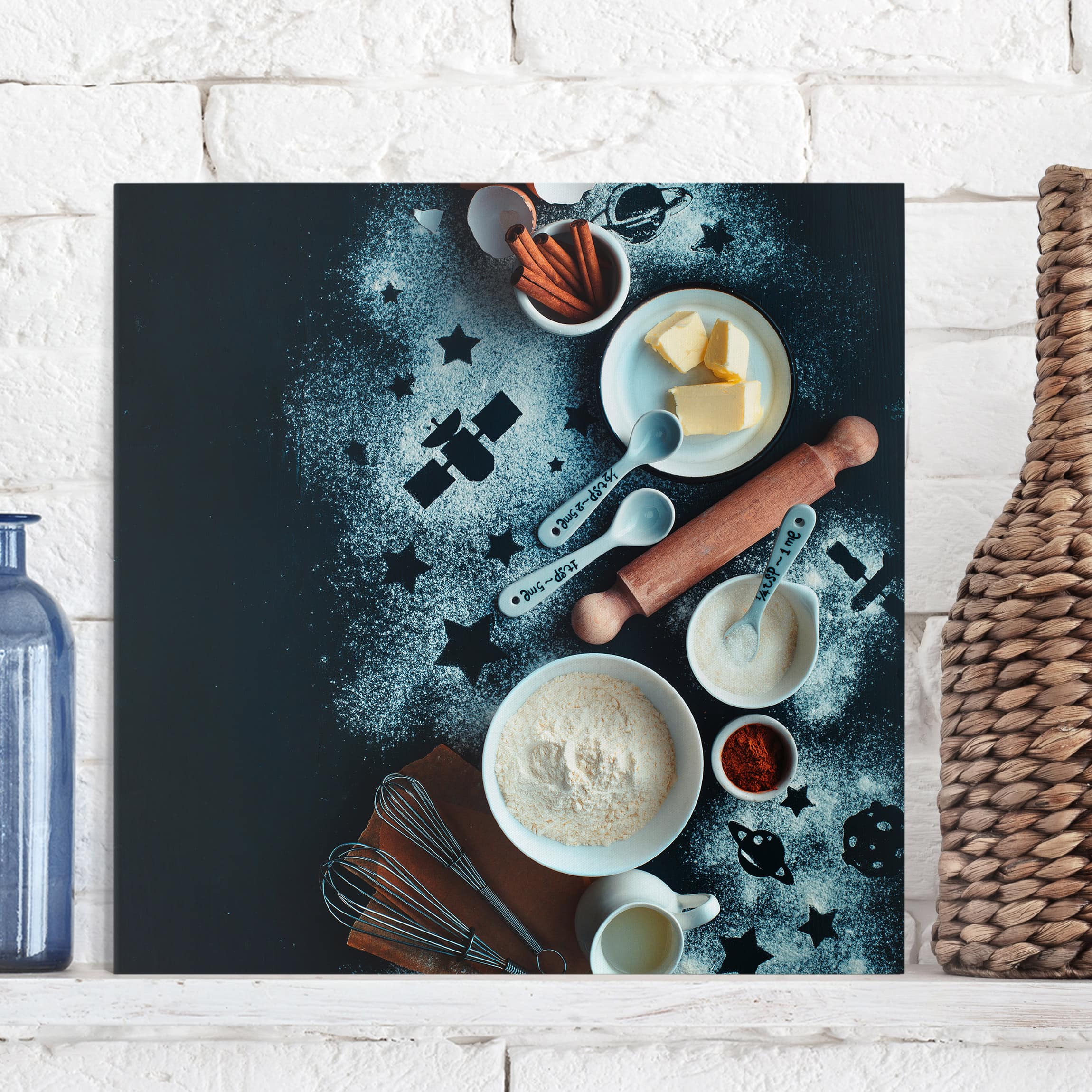 Leinwandbild - Quadrat Backen für Sterngucker