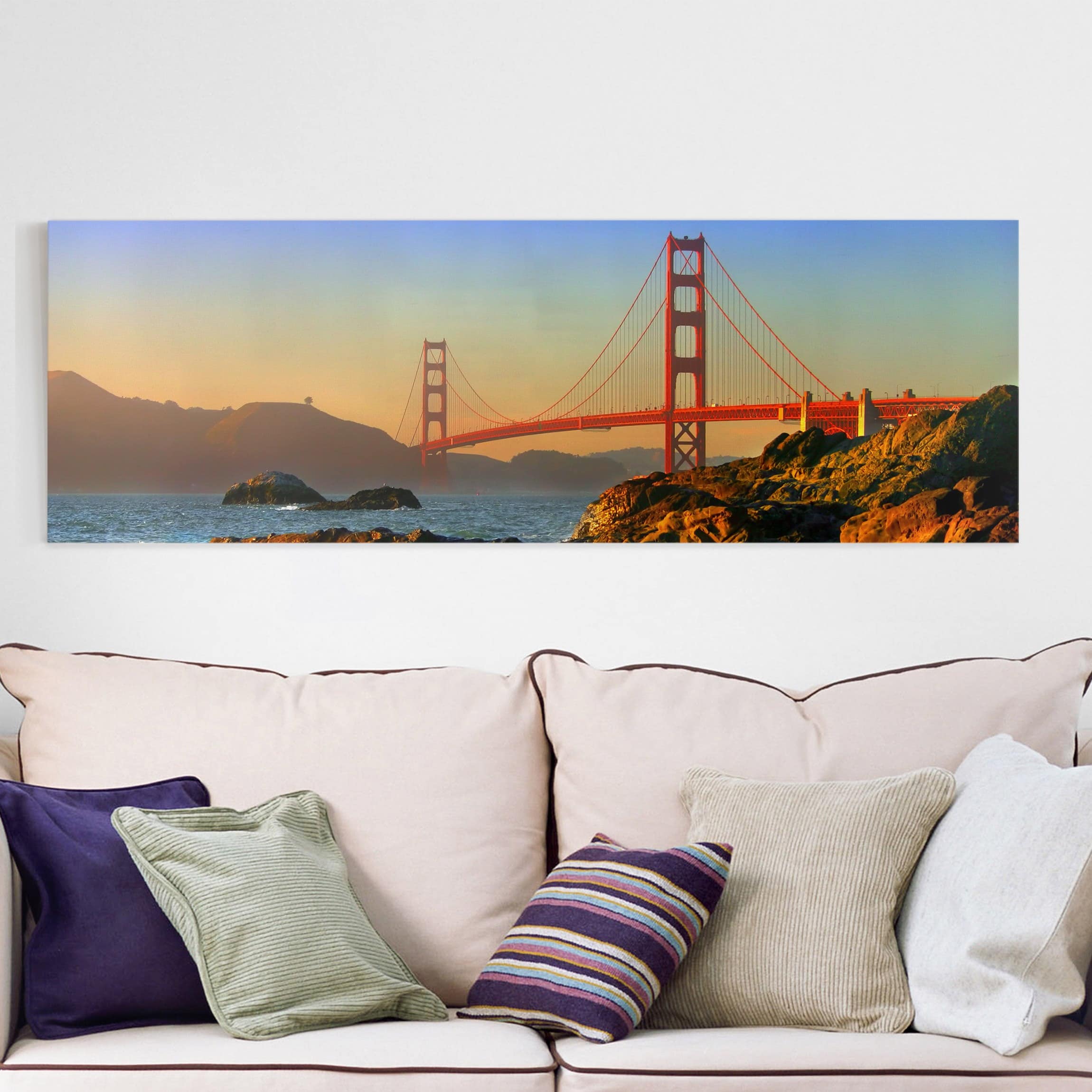 Leinwandbild - Panorama Baker Beach