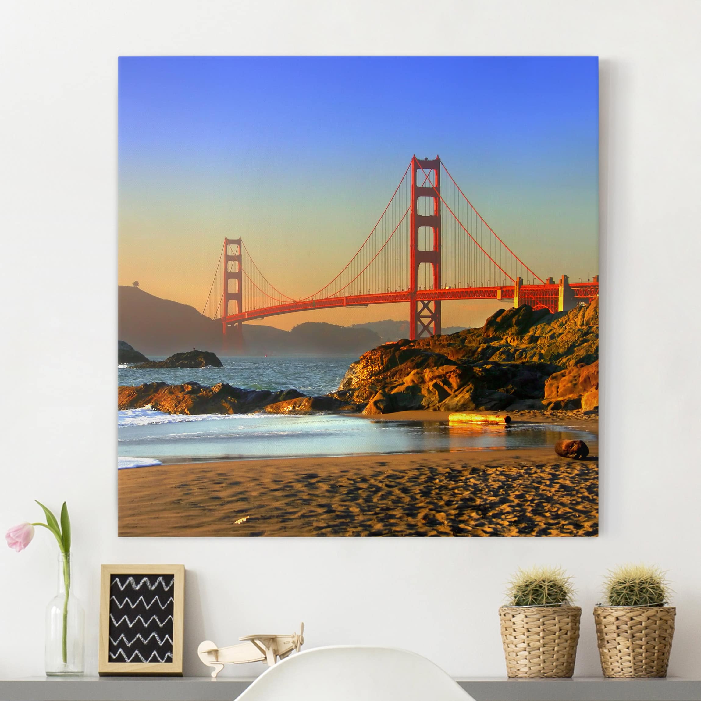 Leinwandbild - Quadrat Baker Beach