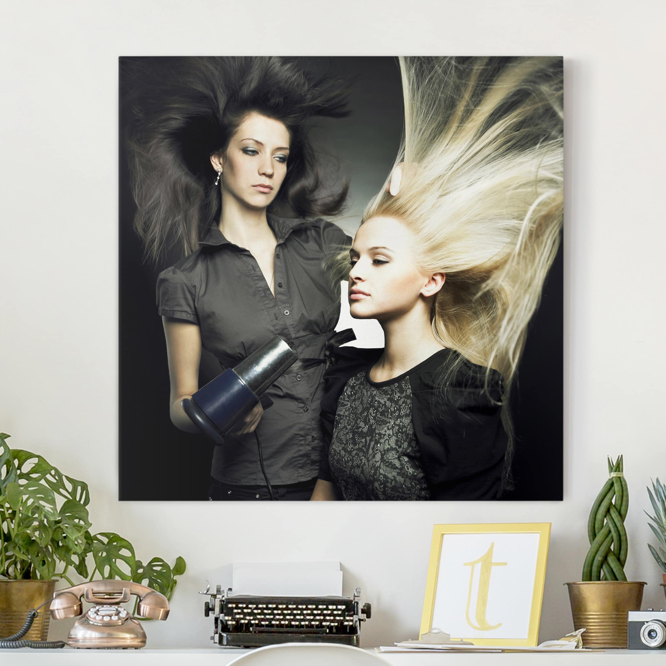 Leinwandbild - Quadrat Beauty Salon