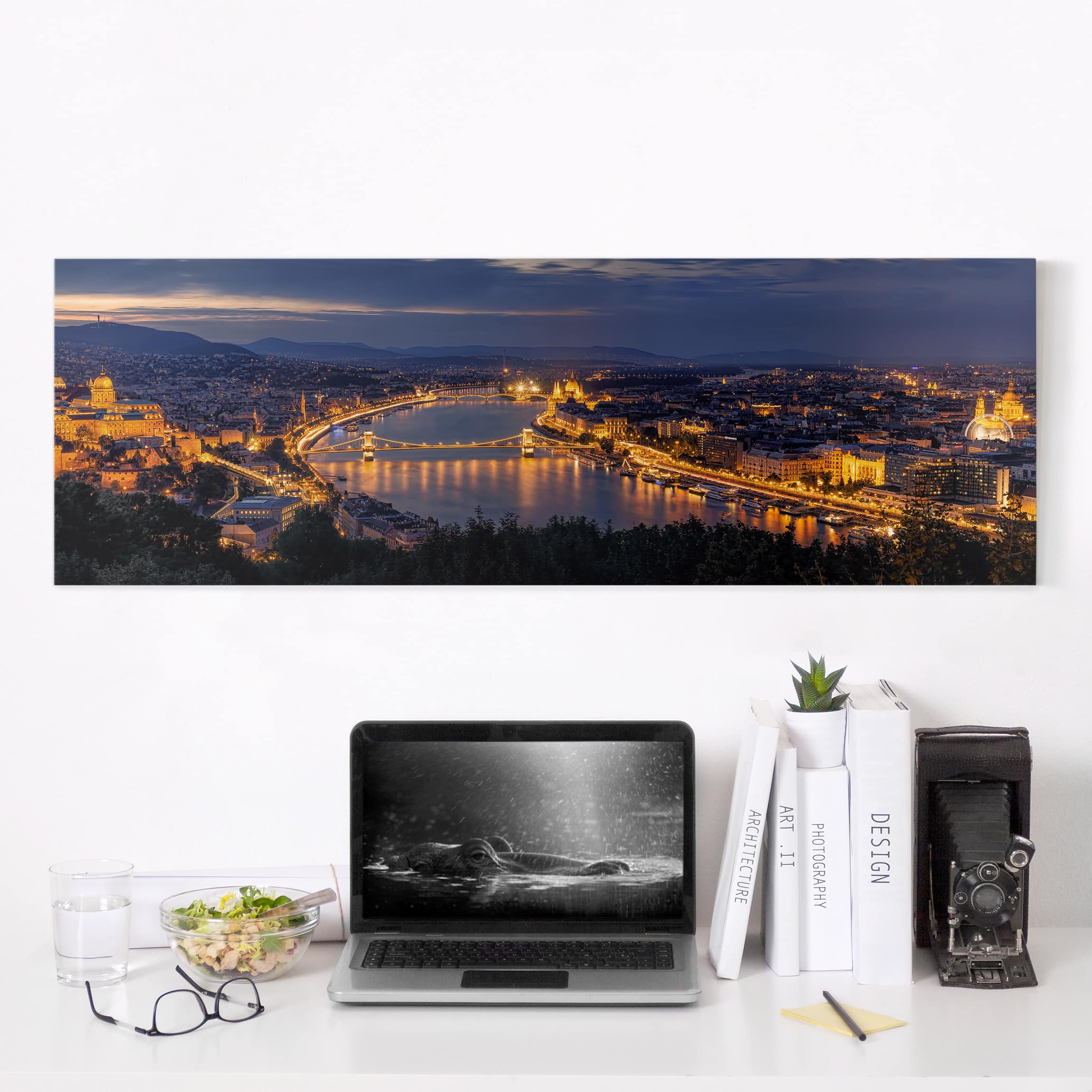 Leinwandbild - Panorama Blick über Budapest