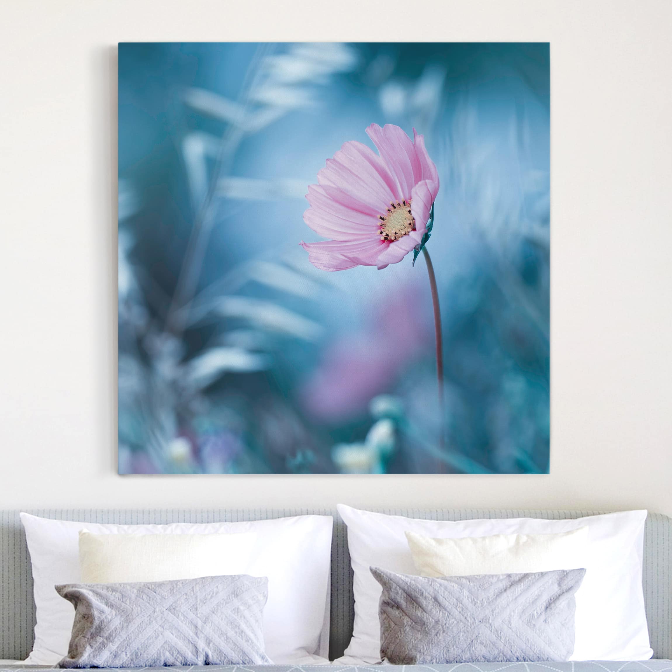 Leinwandbild Blumen Blüte in Pastell