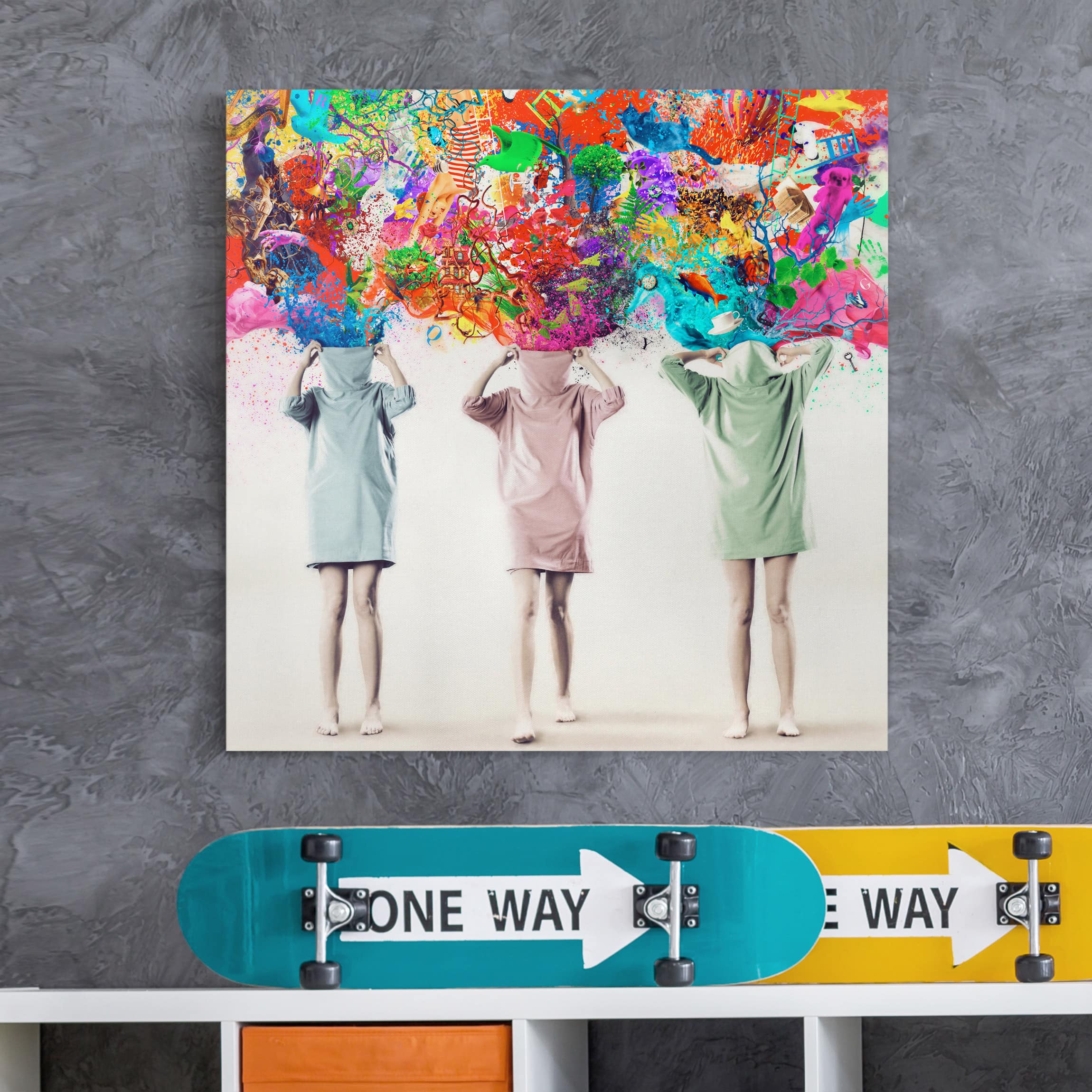 Leinwandbild - Quadrat Brain Explosions