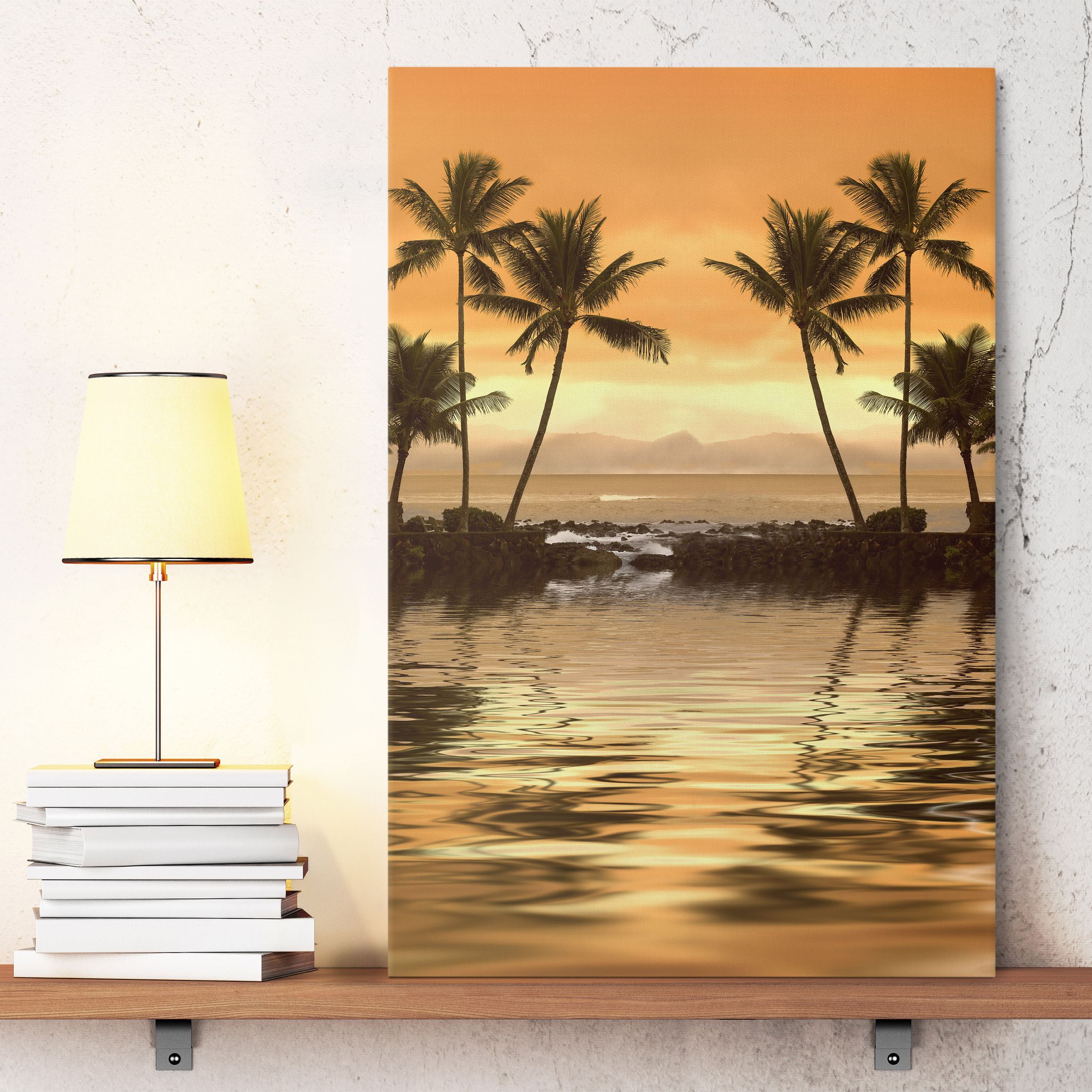 Leinwandbild - Hochformat Caribbean Sunset I