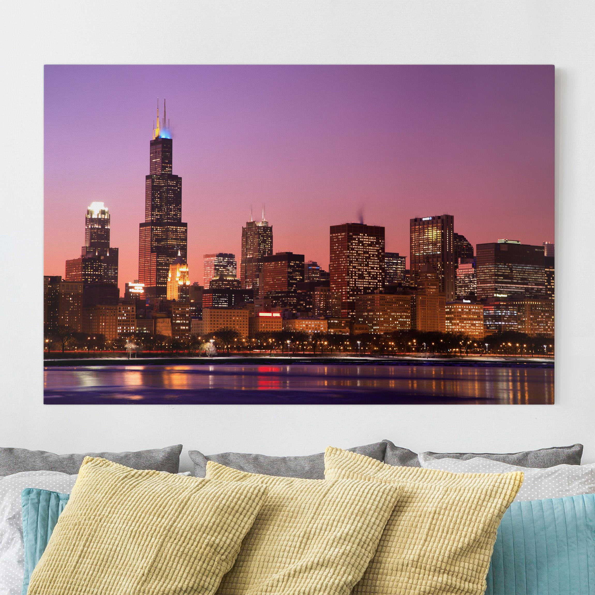 Leinwandbild - Querformat Chicago Skyline