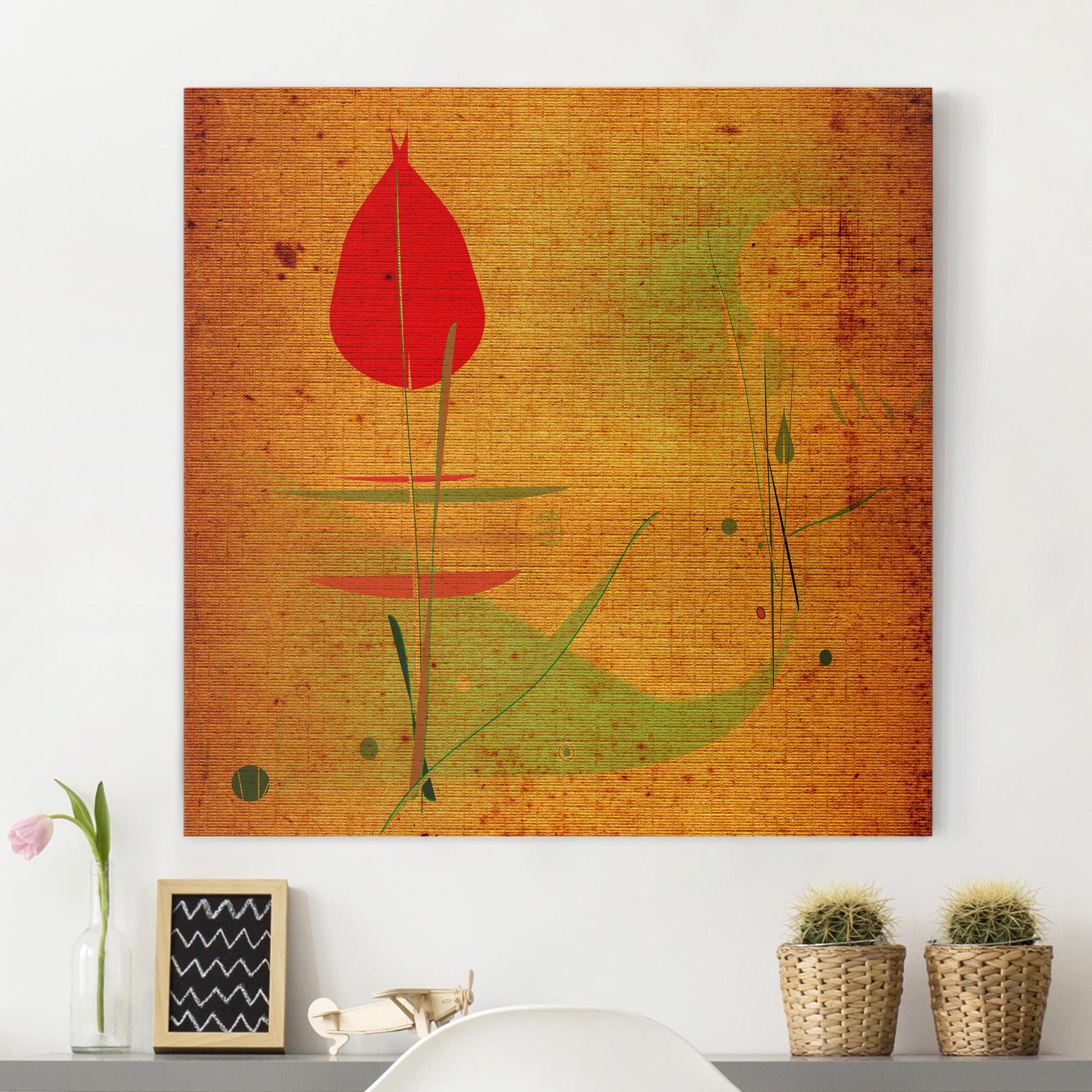 Leinwandbild - Quadrat China Plant