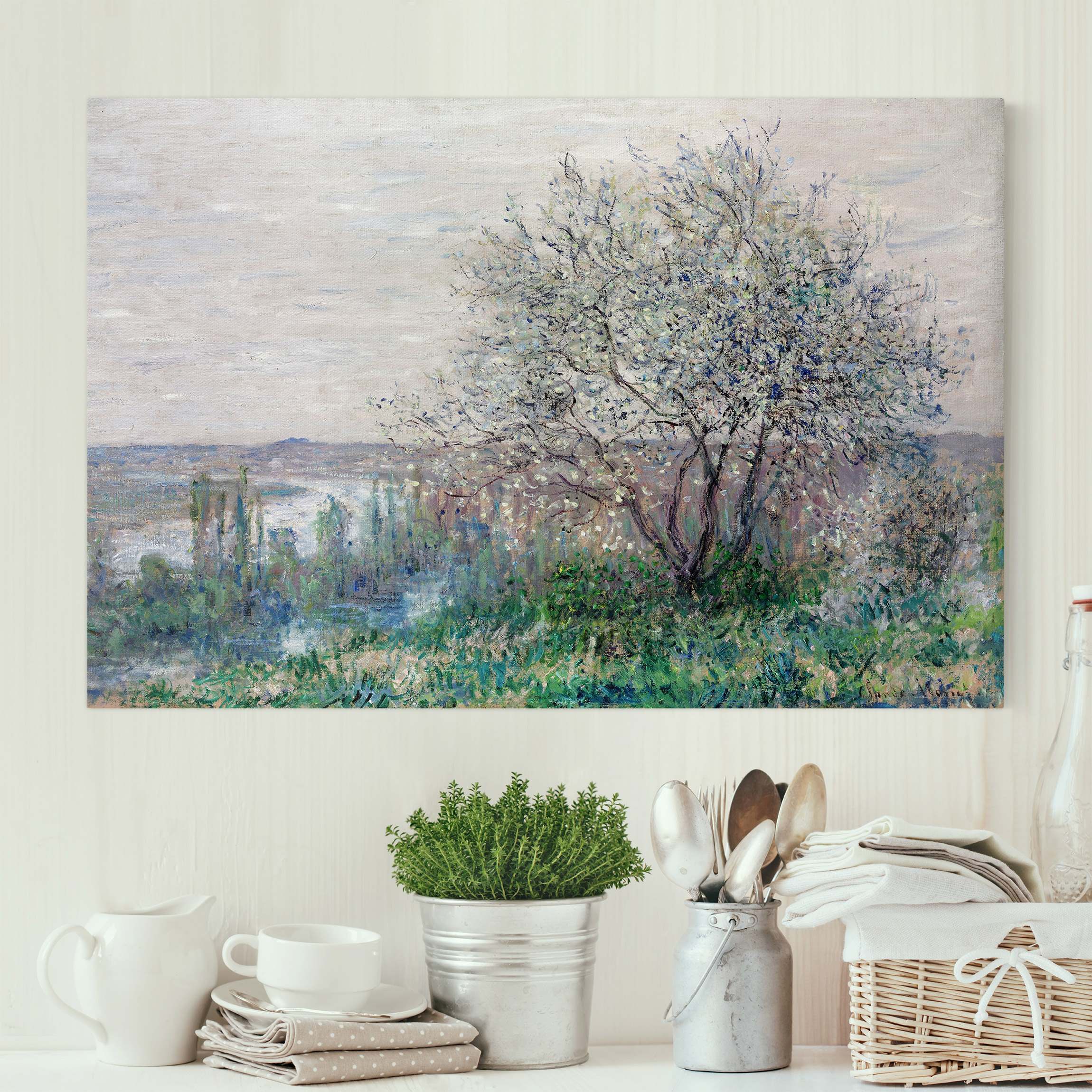 Leinwandbild - Querformat Claude Monet - Frühlingsstimmung