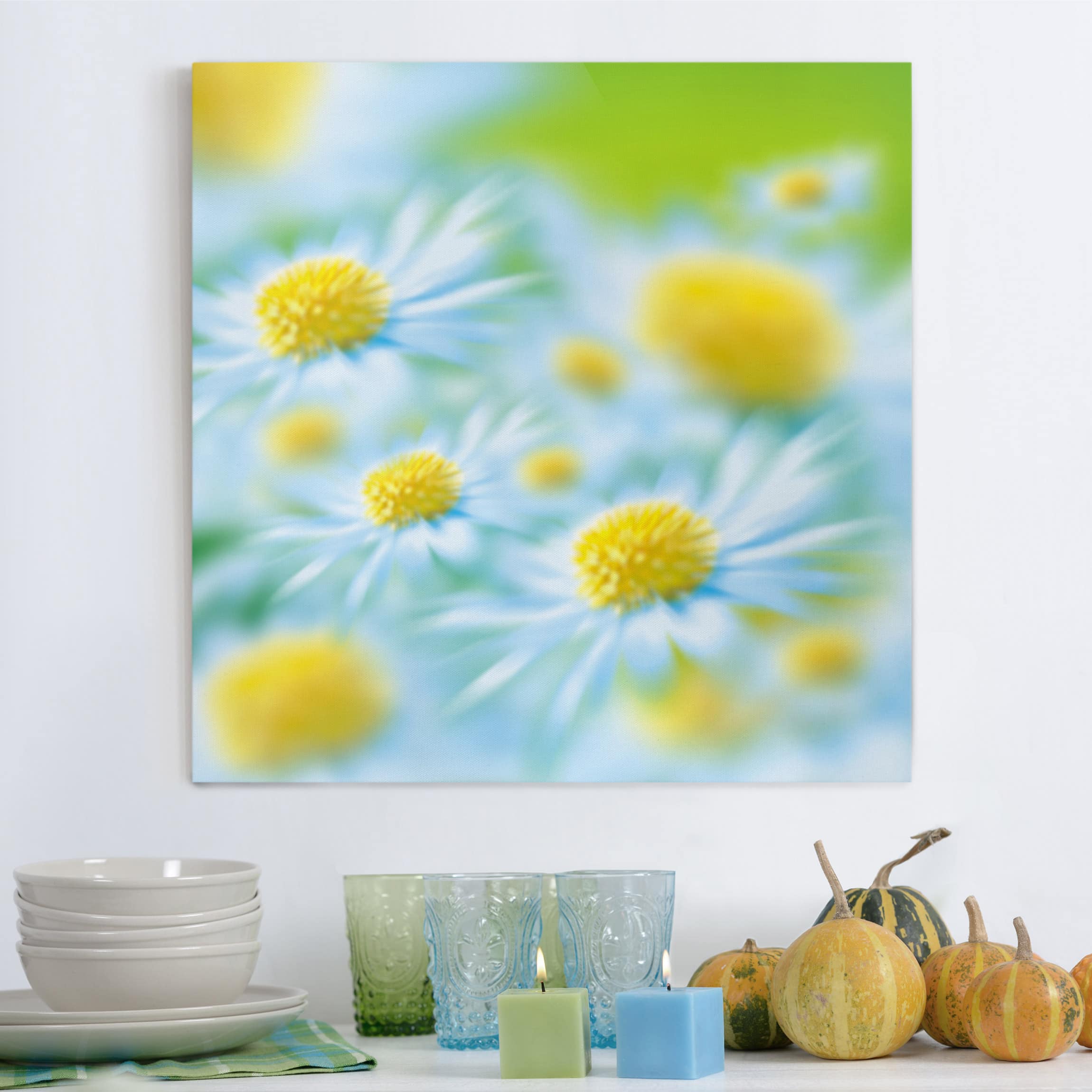 Leinwandbild - Quadrat Daisy
