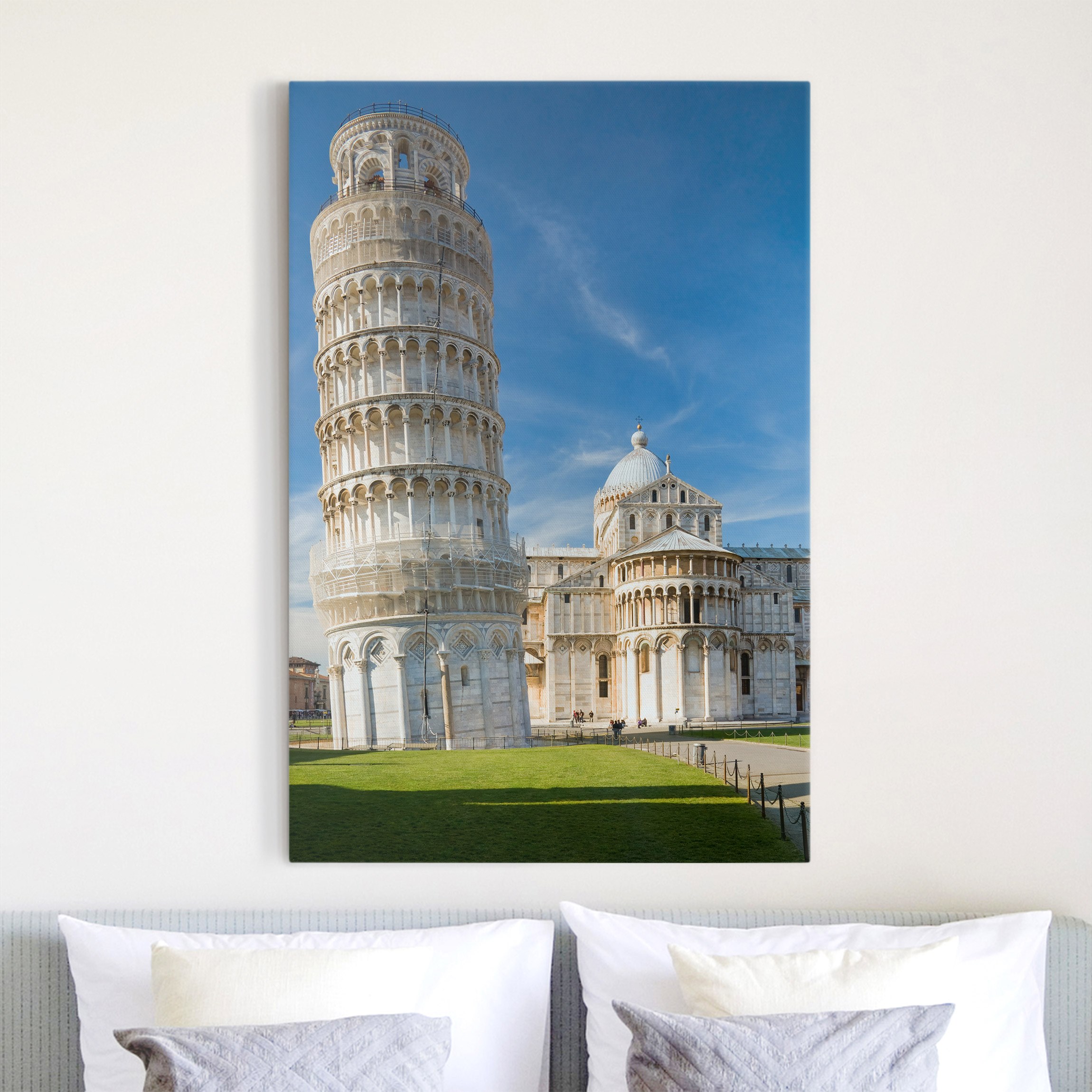 Leinwandbild - Hochformat Der schiefe Turm von Pisa