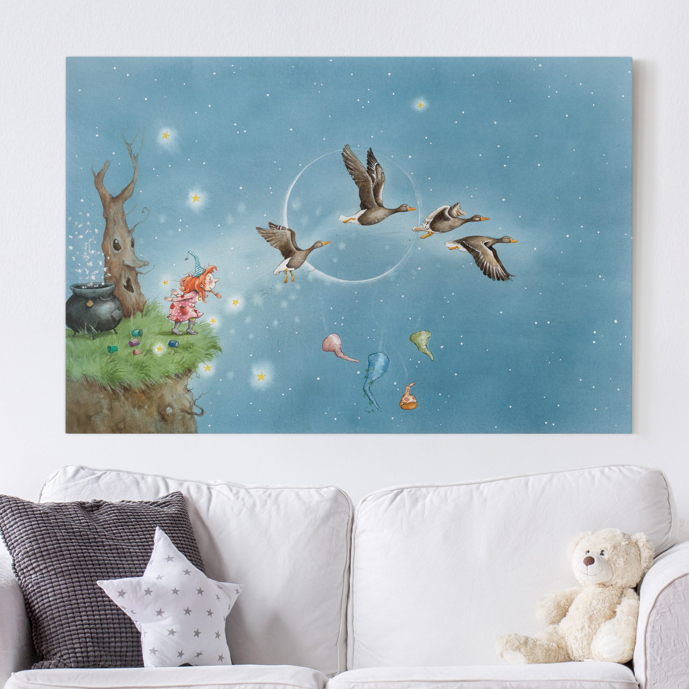 Leinwandbild Kinderzimmer Frida die kleine Waldhexe - Die geheimnisvolle Verwandlung