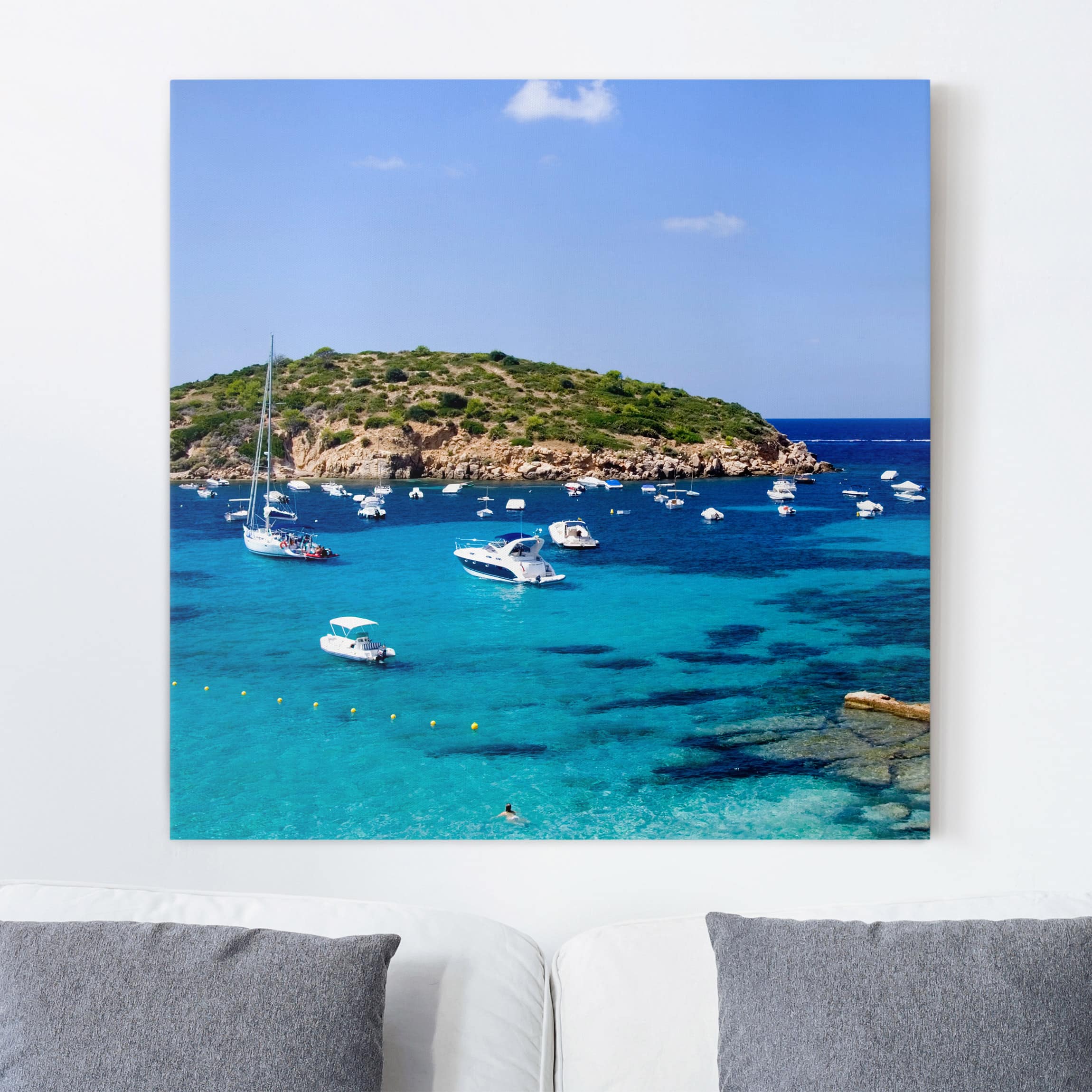 Leinwandbild - Quadrat Dragon Island