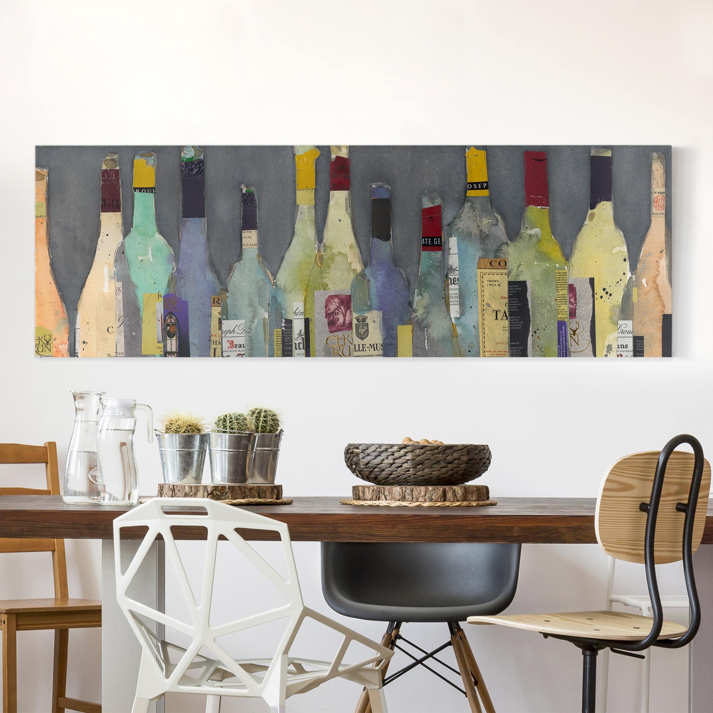 Leinwandbild - Panorama Entkorkt - Spirituosen