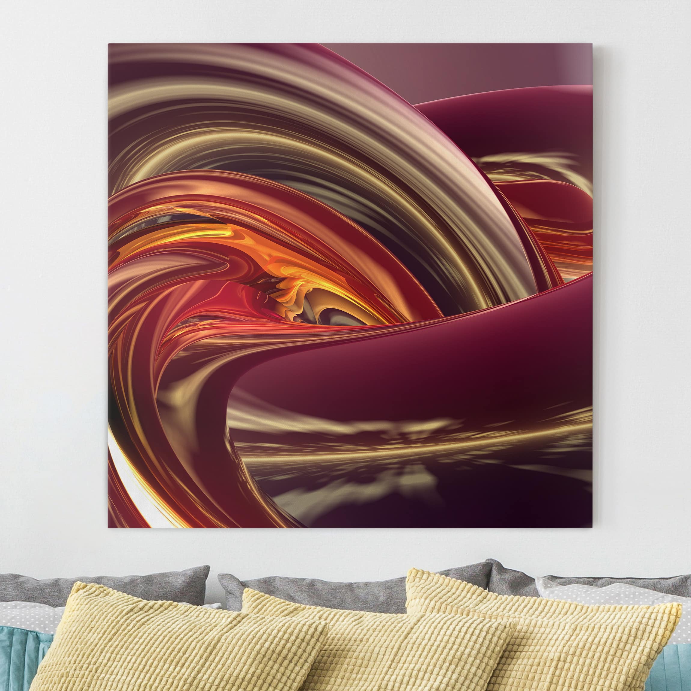 Leinwandbild - Quadrat Fantastic Burning